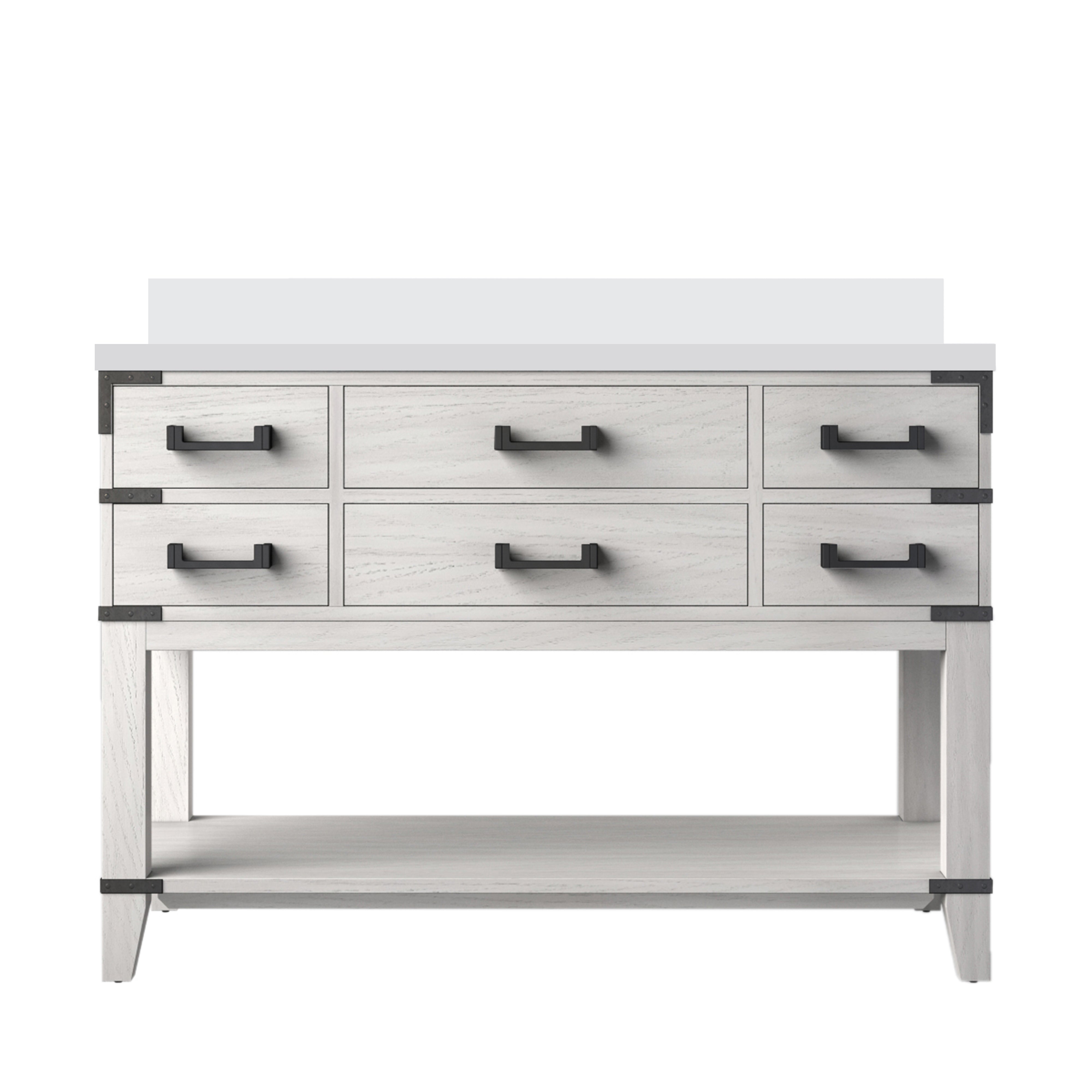 Norwalk 48 in W x 22 in D White Oak Single Bath Vanity