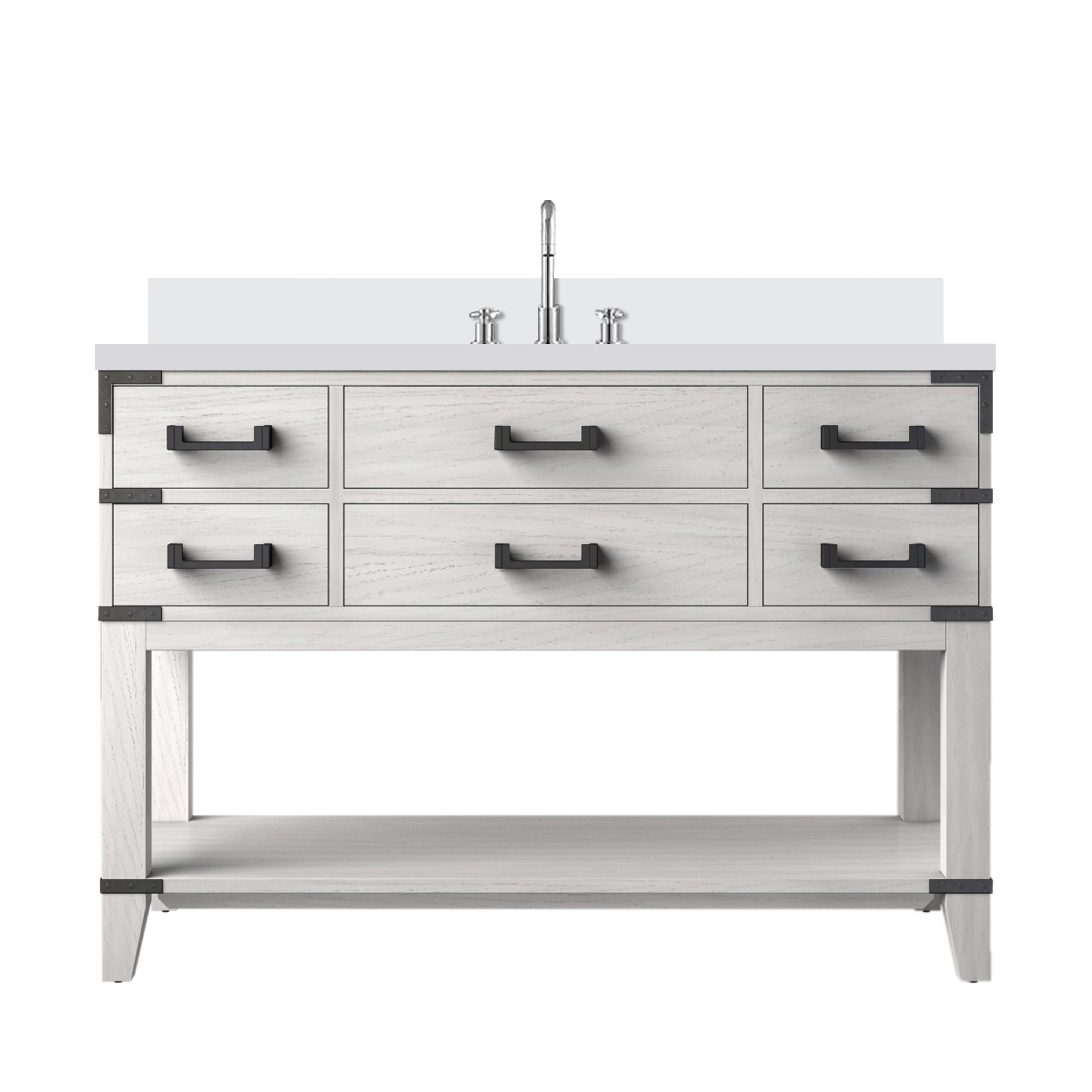 Norwalk 48 in W x 22 in D White Oak Single Bath Vanity