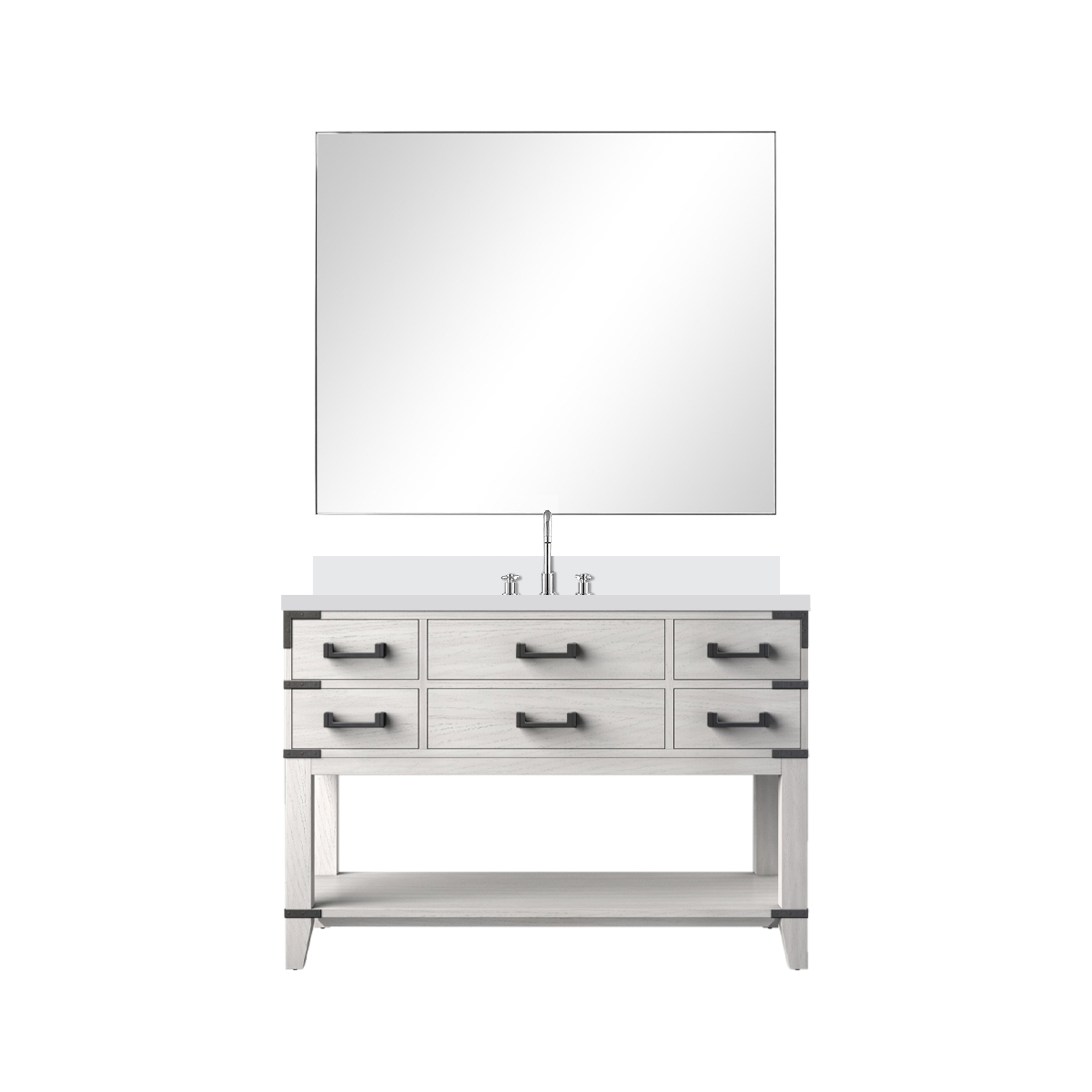 Norwalk 48 in W x 22 in D White Oak Single Bath Vanity