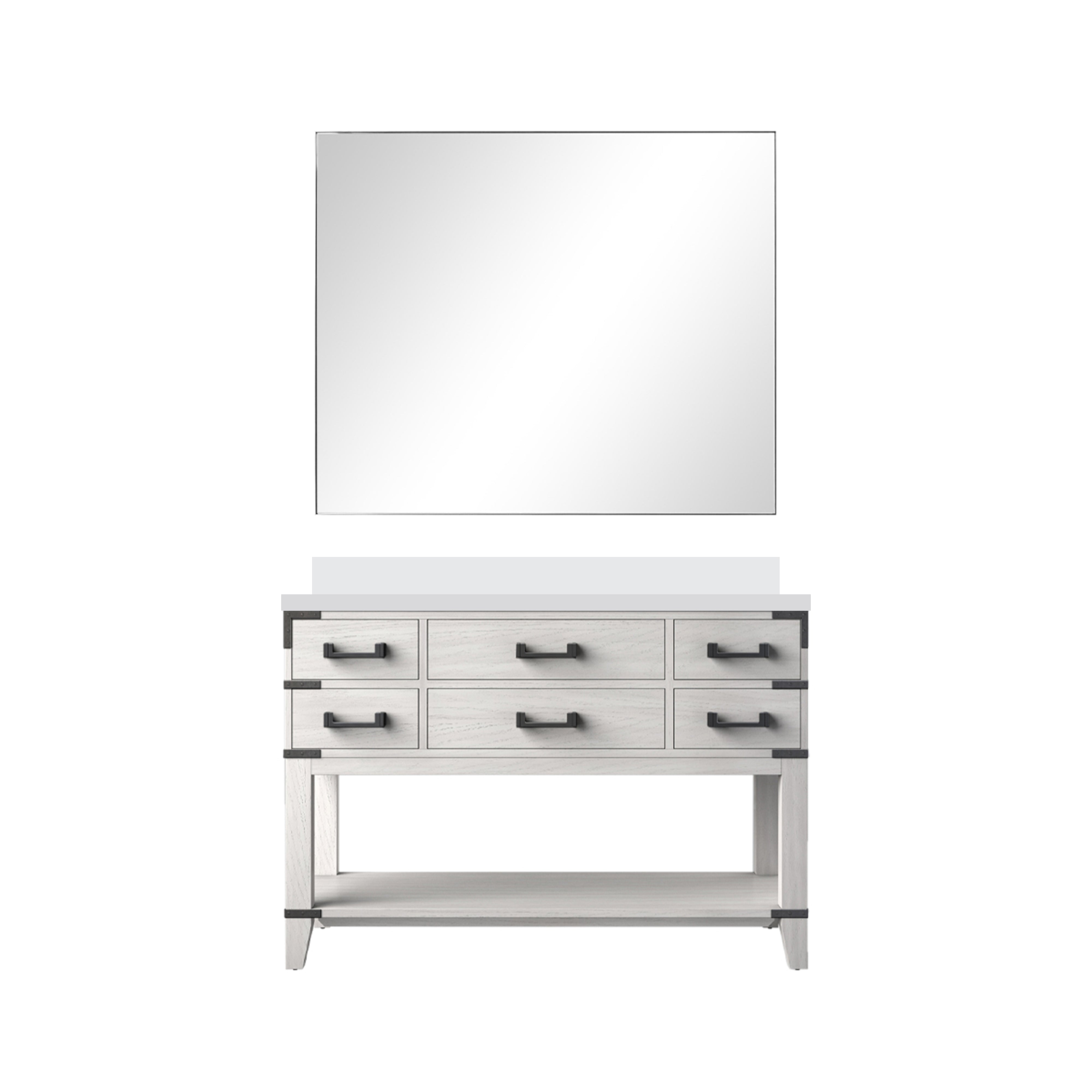 Norwalk 48 in W x 22 in D White Oak Single Bath Vanity