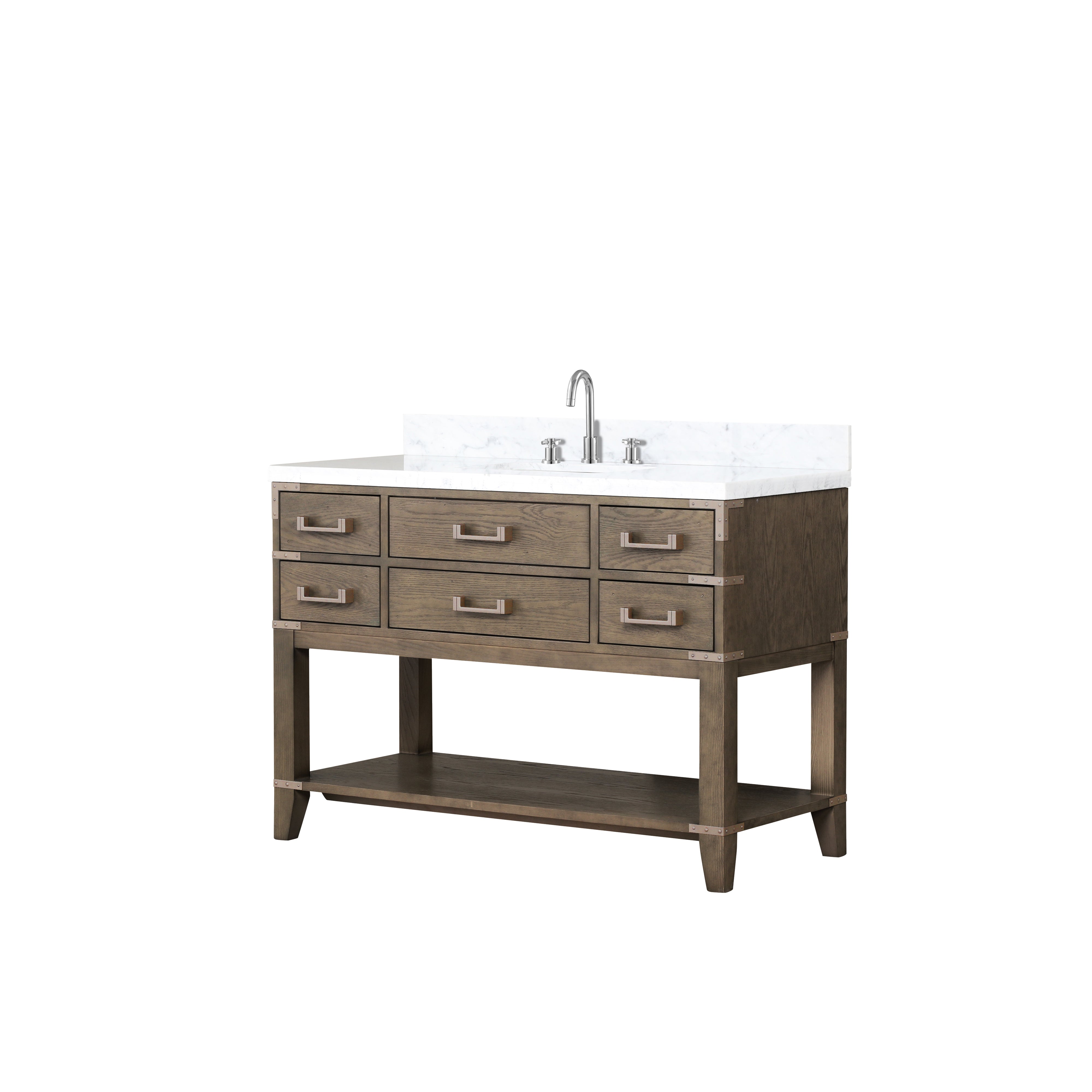 Norwalk 48 in W x 22 in D Grey Oak Single Bath Vanity