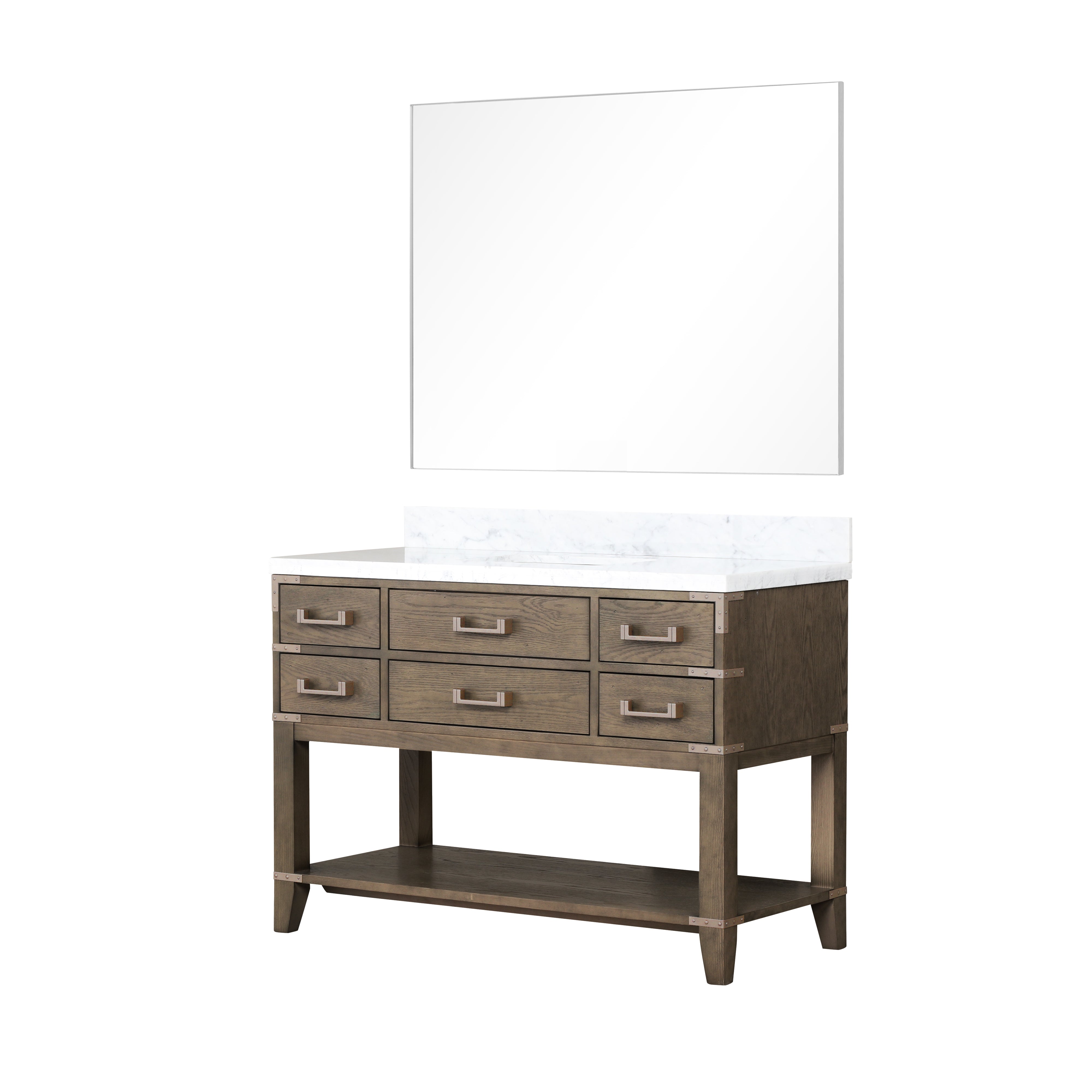 Norwalk 48 in W x 22 in D Grey Oak Single Bath Vanity