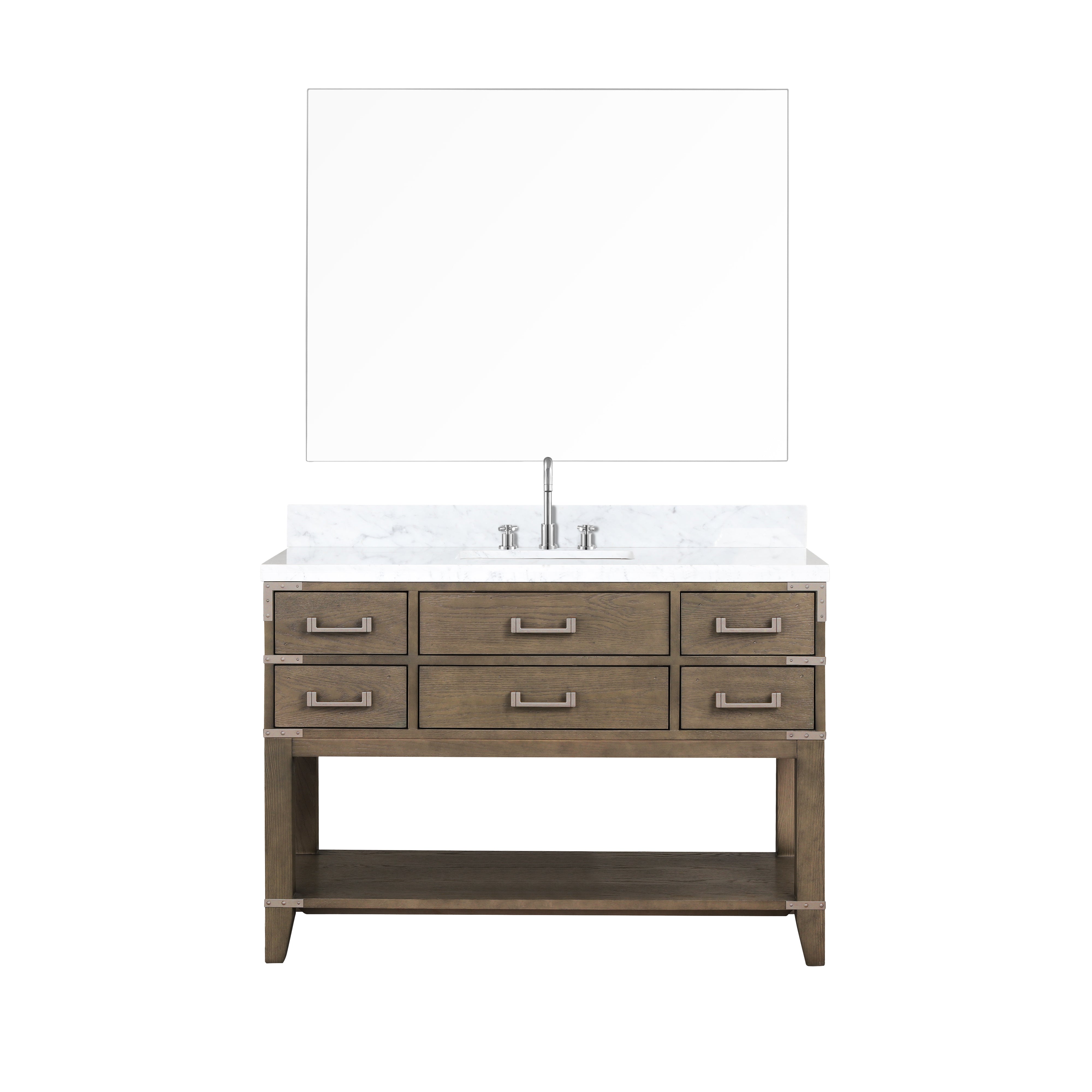 Norwalk 48 in W x 22 in D Grey Oak Single Bath Vanity