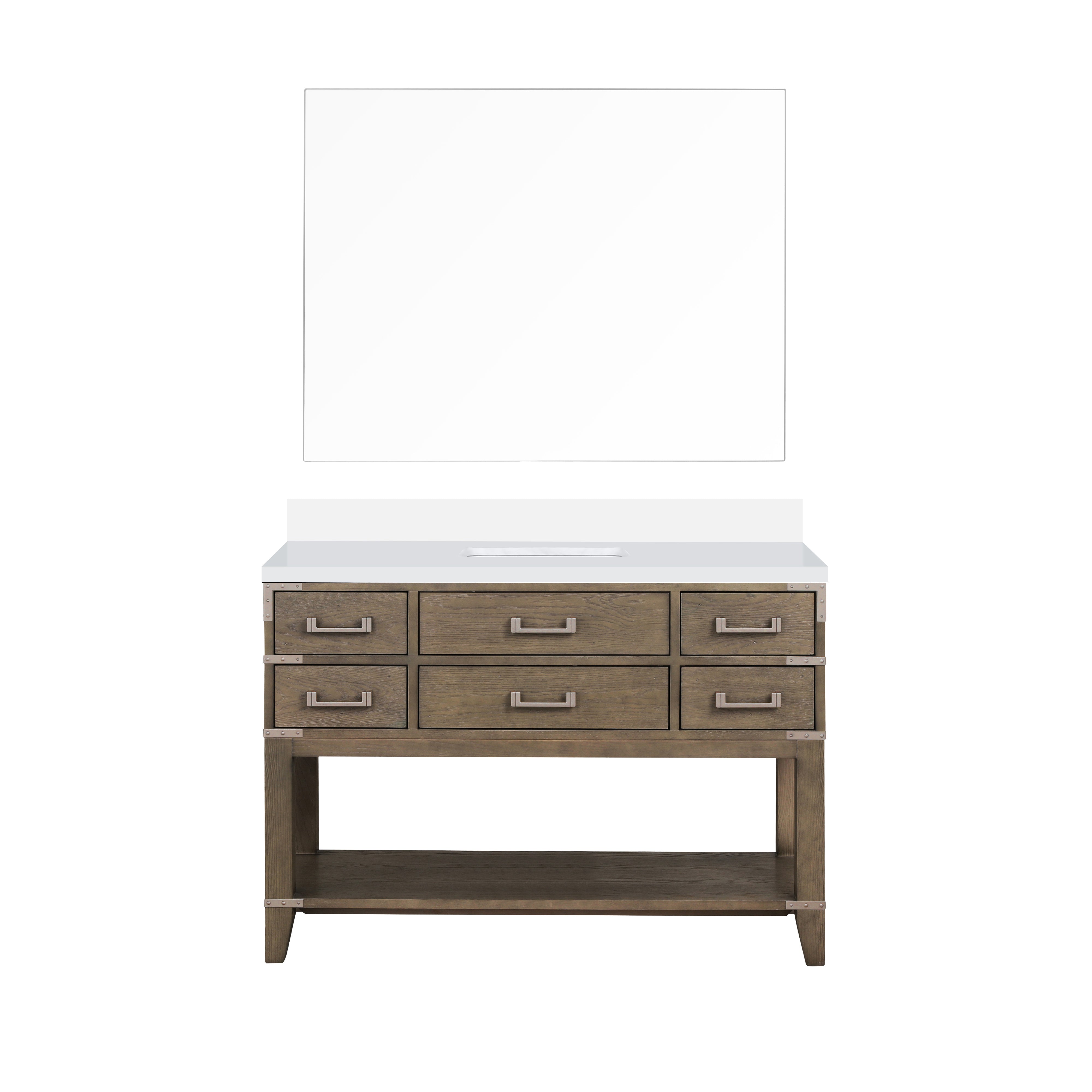 Norwalk 48 in W x 22 in D Grey Oak Single Bath Vanity