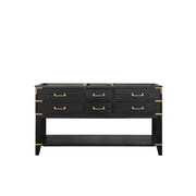 Norwalk 60 in W x 22 in D Black Oak Double Bath Vanity