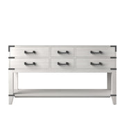 Norwalk 60 in W x 22 in D White Oak Double Bath Vanity