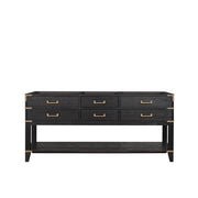 Norwalk 72 in W x 22 in D Black Oak Double Bath Vanity