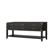 Norwalk 80 in W x 22 in D Black Oak Double Bath Vanity