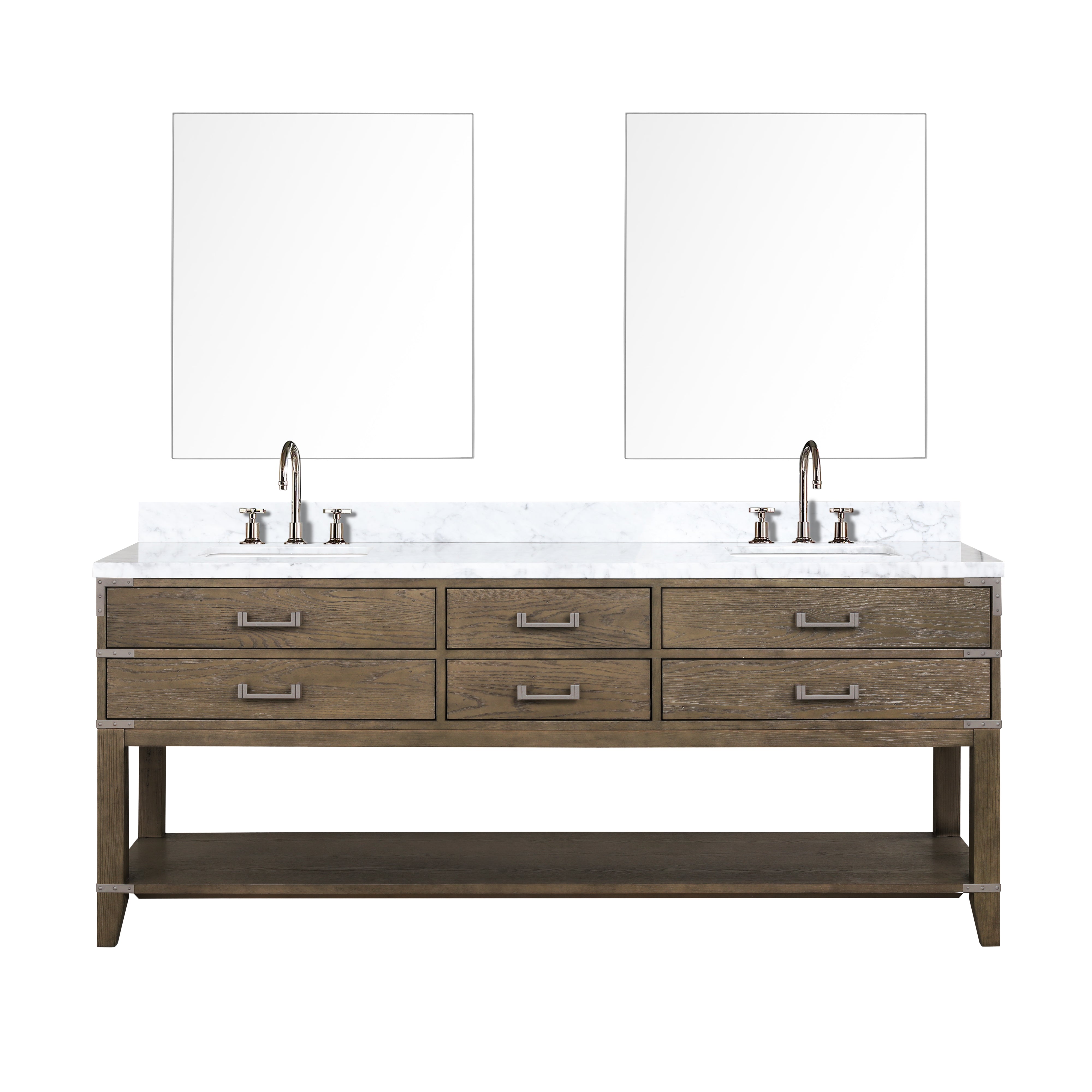 Norwalk 80 in W x 22 in D Grey Oak Double Bath Vanity