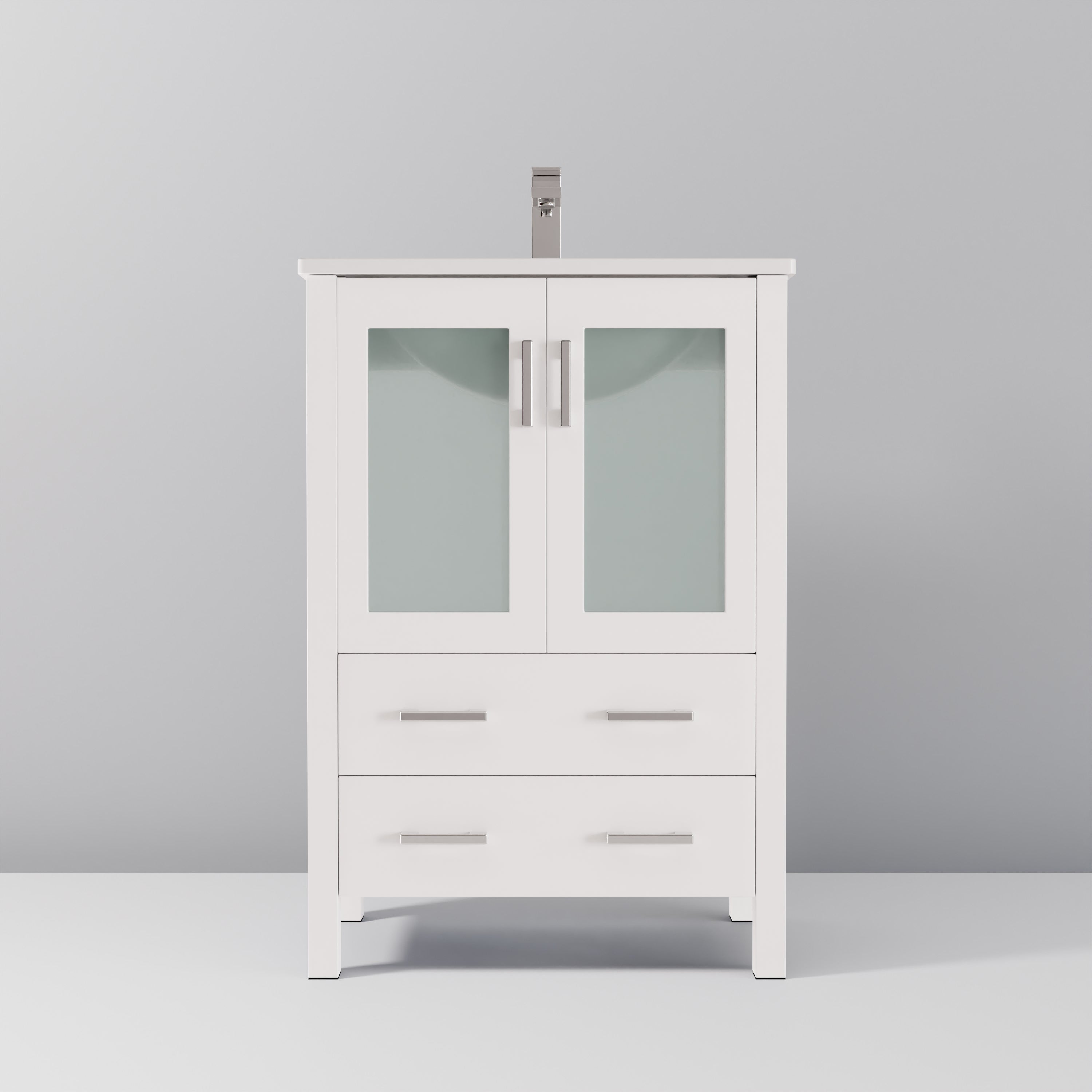 Volez 24 in W x 18.25 in D White Bath Vanity