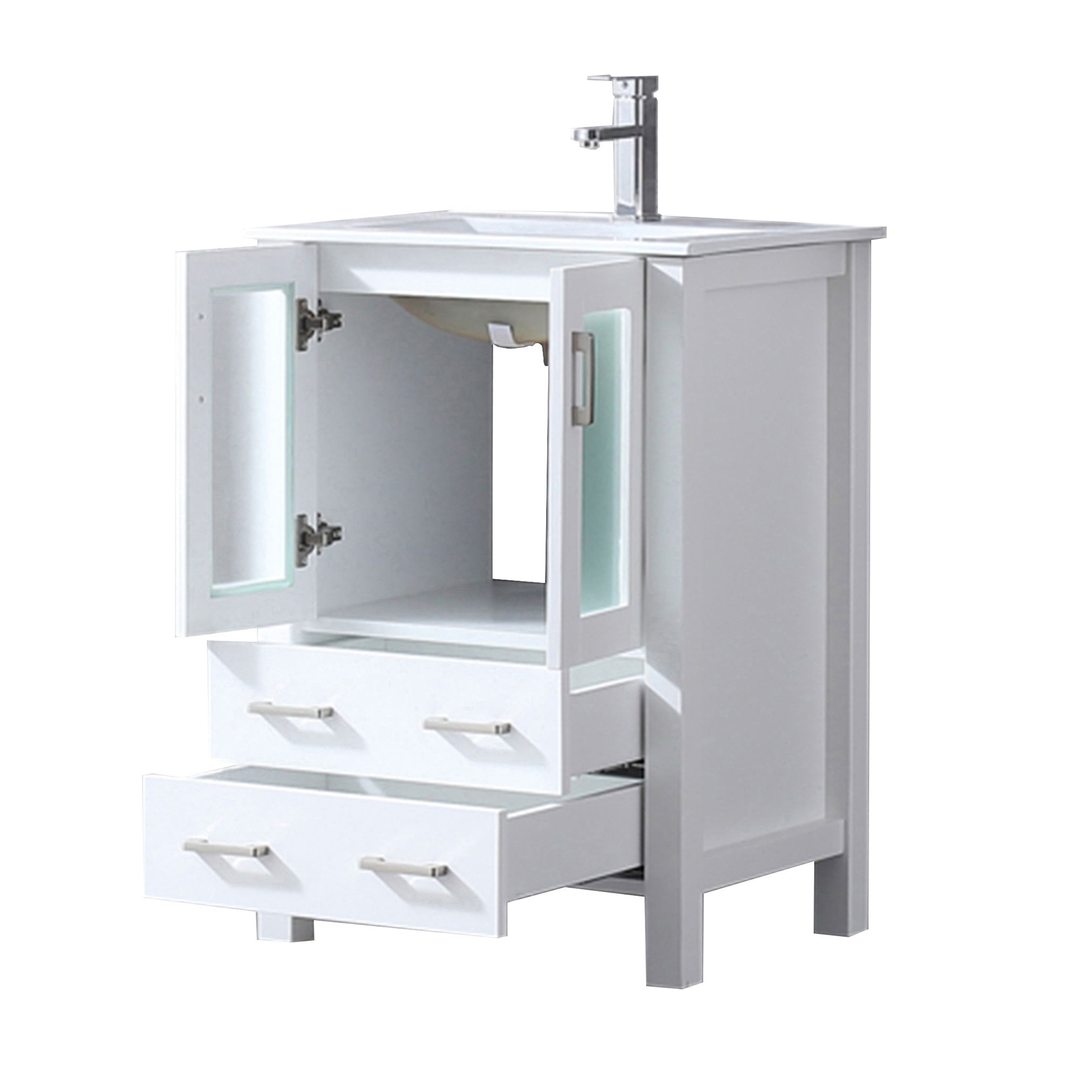Volez 24 in W x 18.25 in D White Bath Vanity