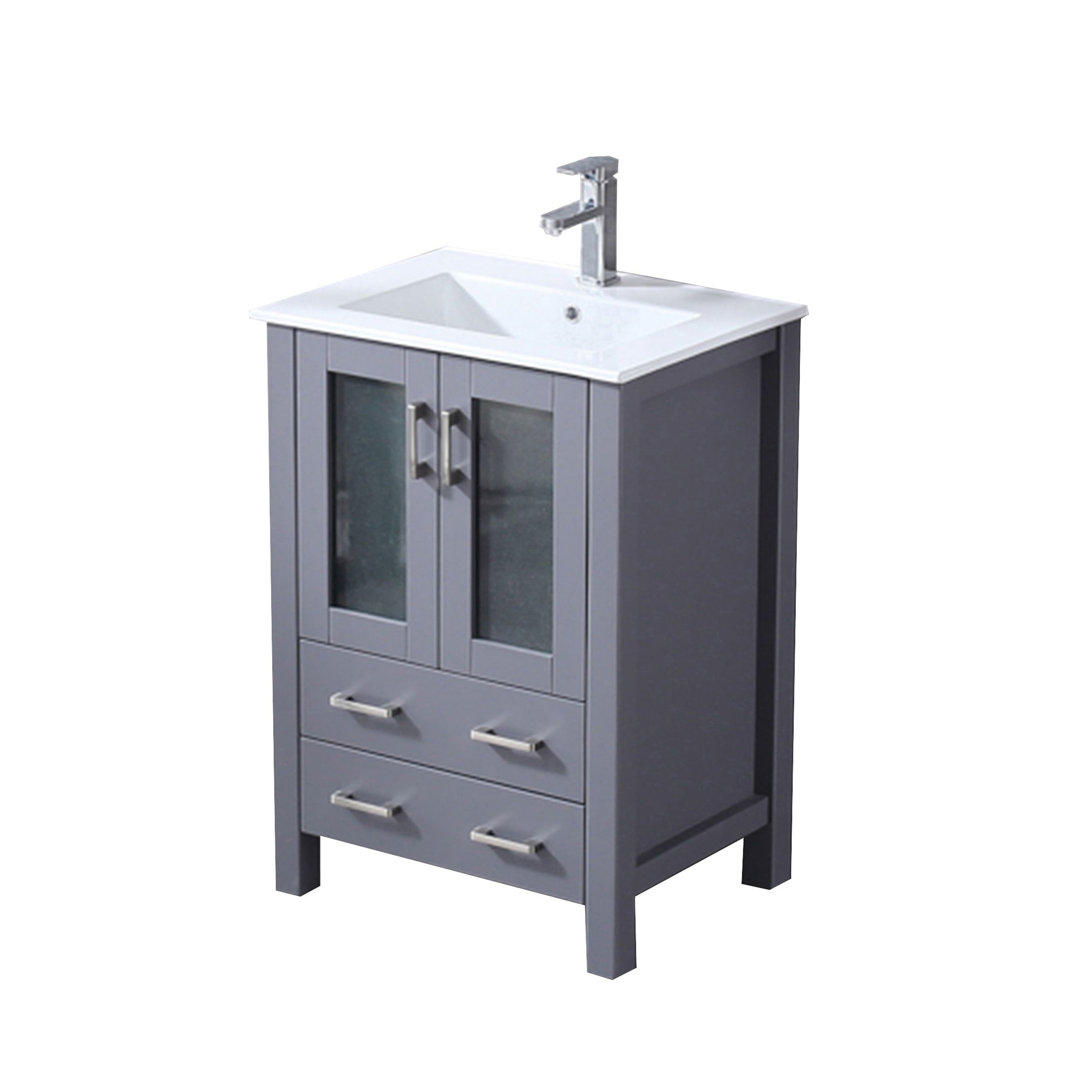 Volez 24 in W x 18.25 in D Dark Grey Bath Vanity