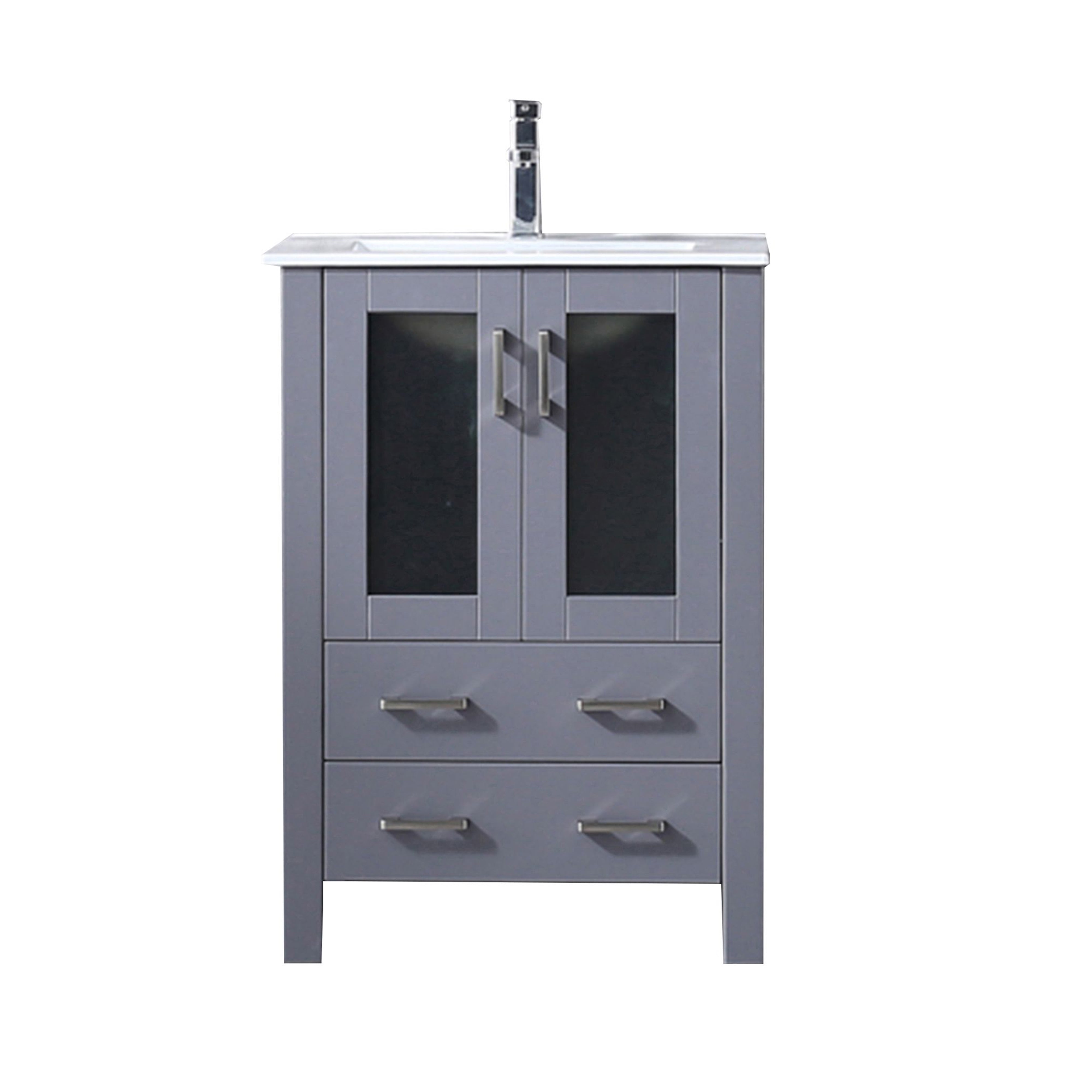 Volez 24 in W x 18.25 in D Dark Grey Bath Vanity
