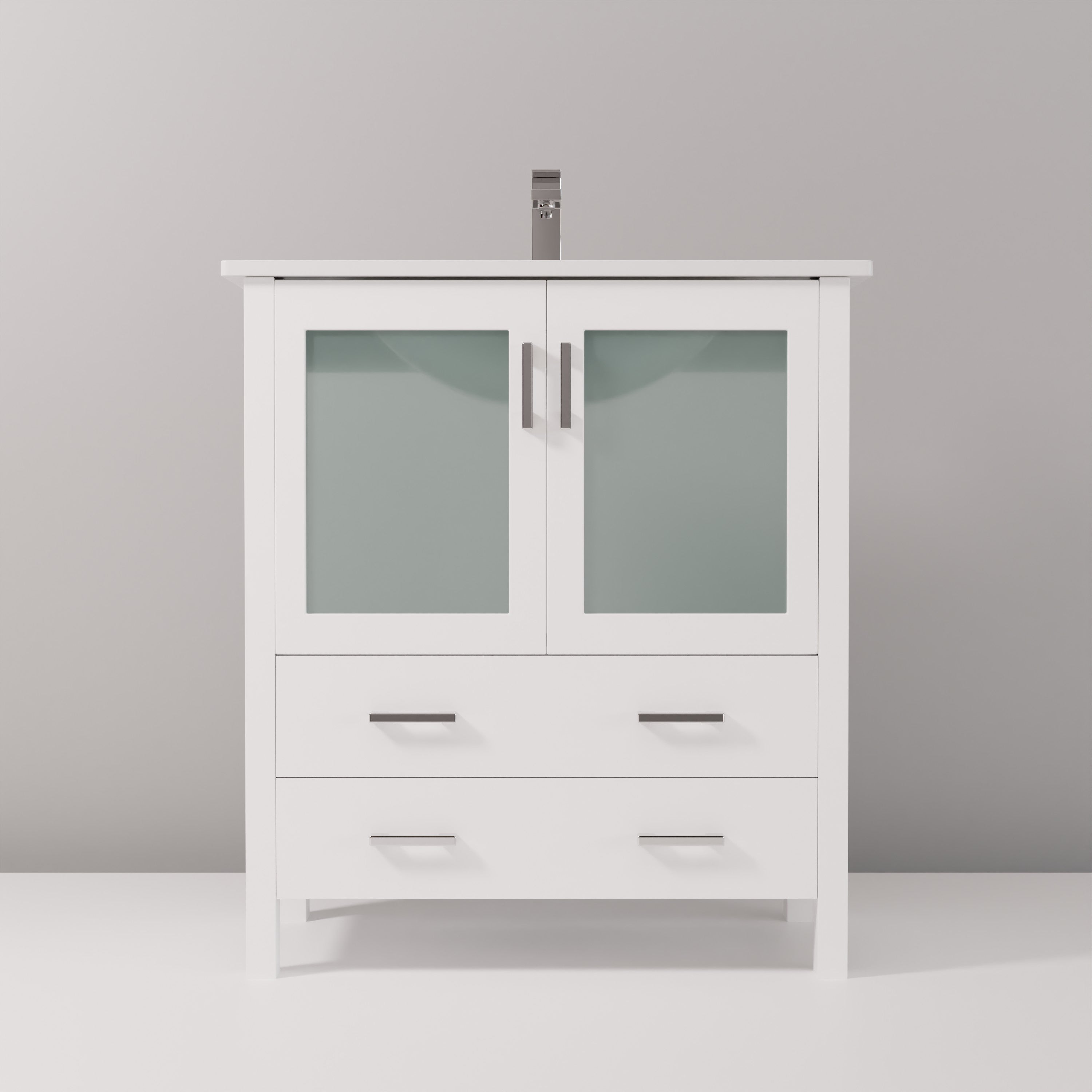 Volez 30 in W x 18.25 in D White Bath Vanity