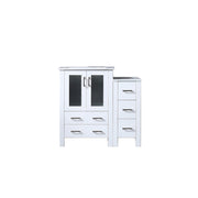 Volez 36 in W x 18.25 in D White Single Bath Vanity with Side Cabinet