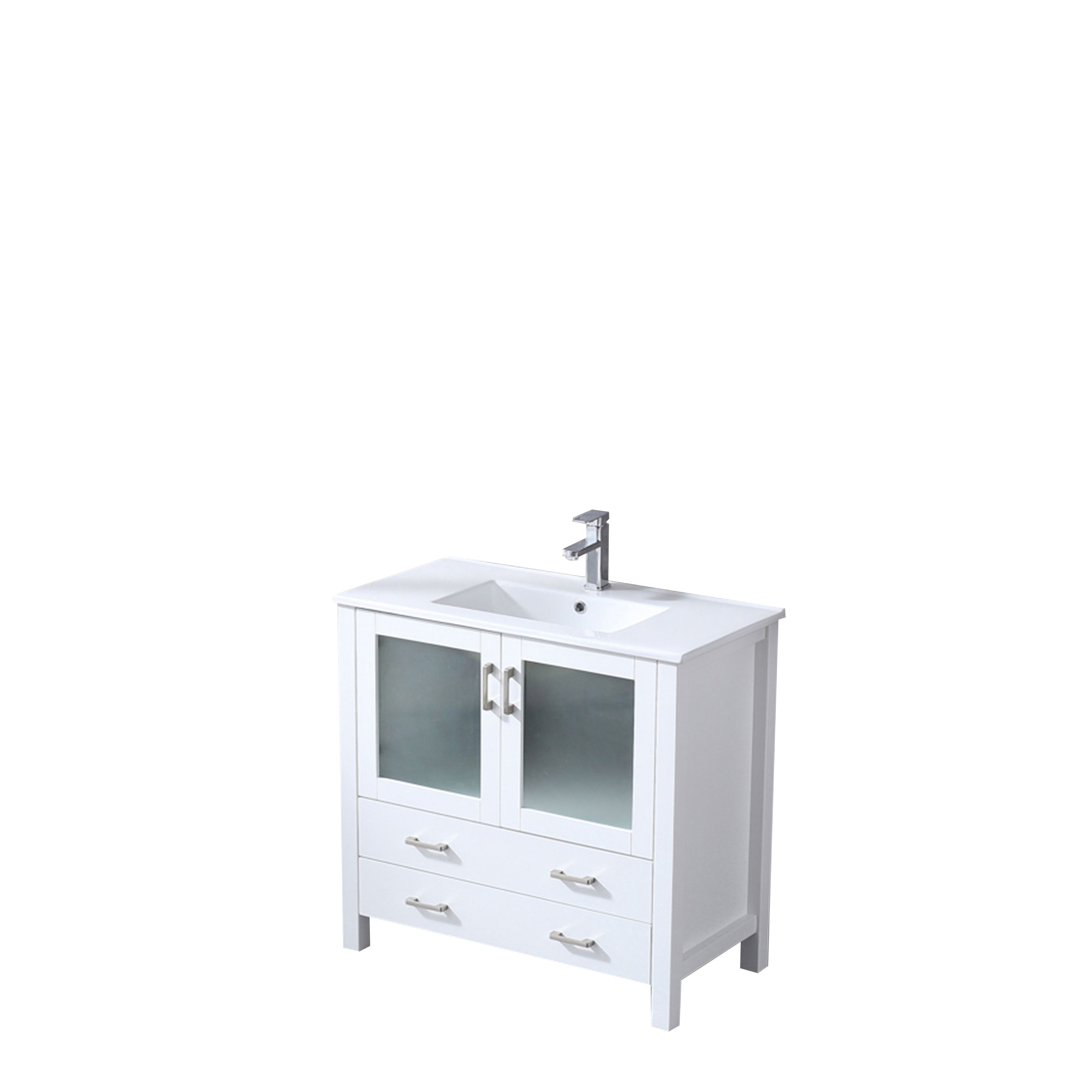 Volez 36 in W x 18.25 in D White Bath Vanity