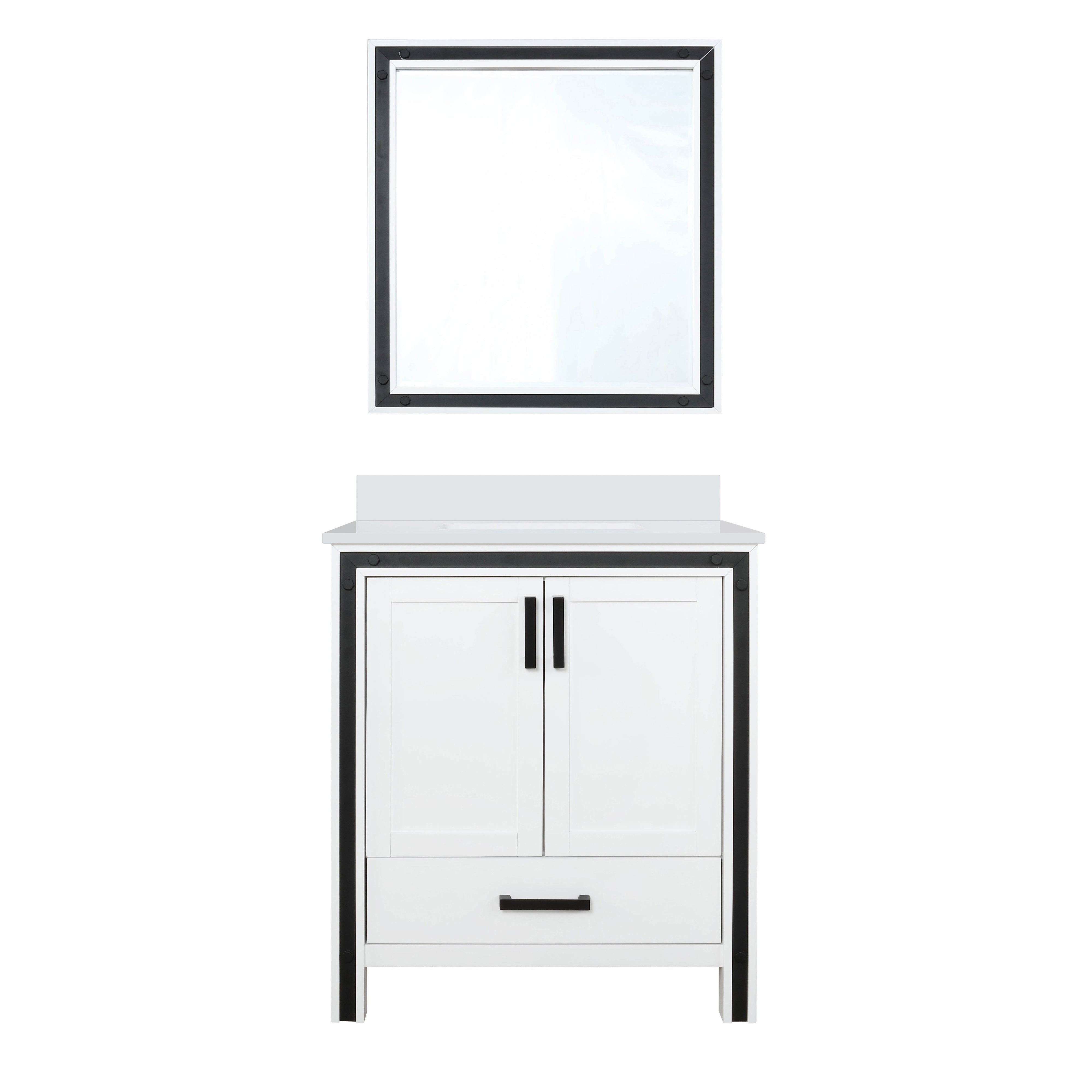 Ziva 30 in W x 22 in D White Bath Vanity