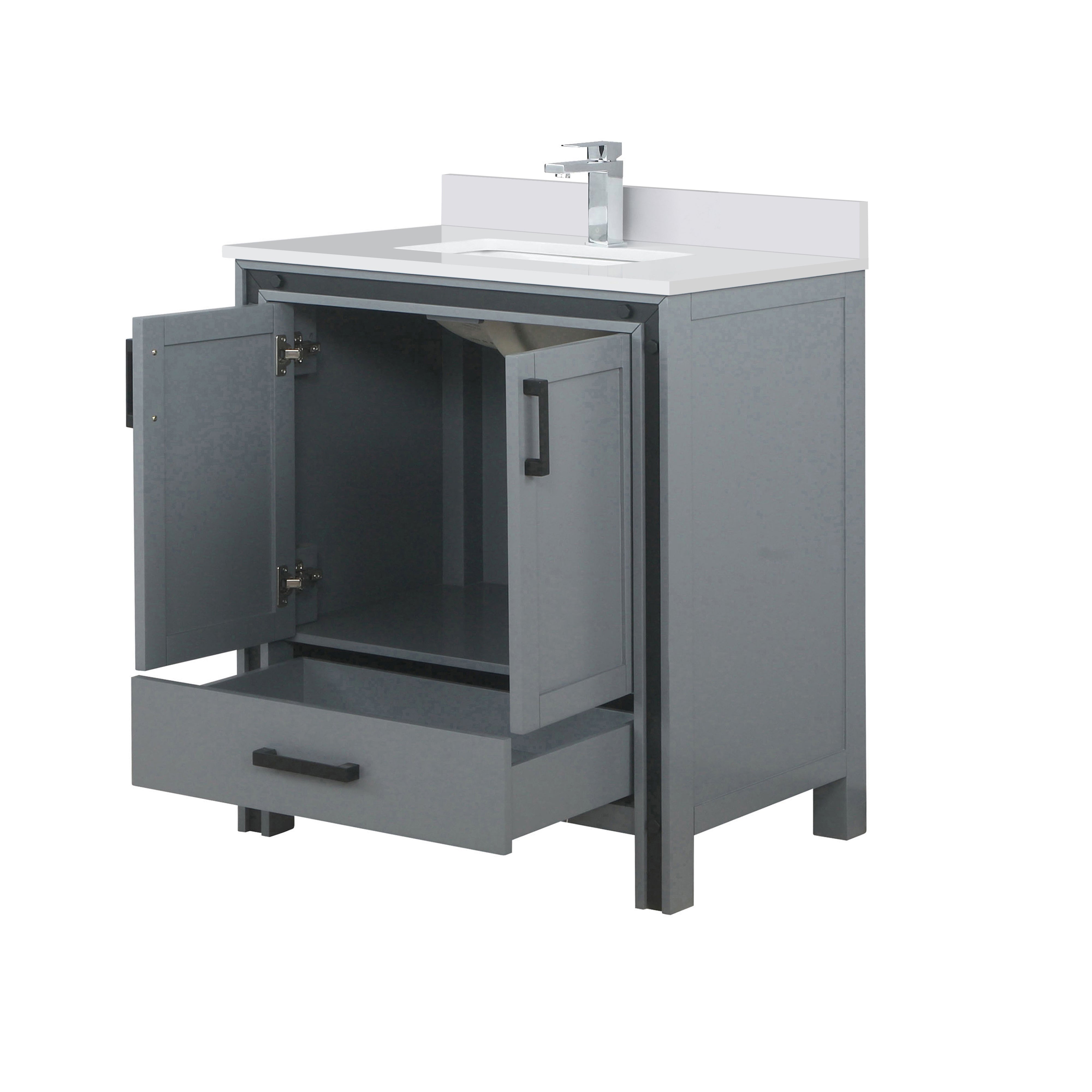 Ziva 30 in W x 22 in D Dark Grey Bath Vanity