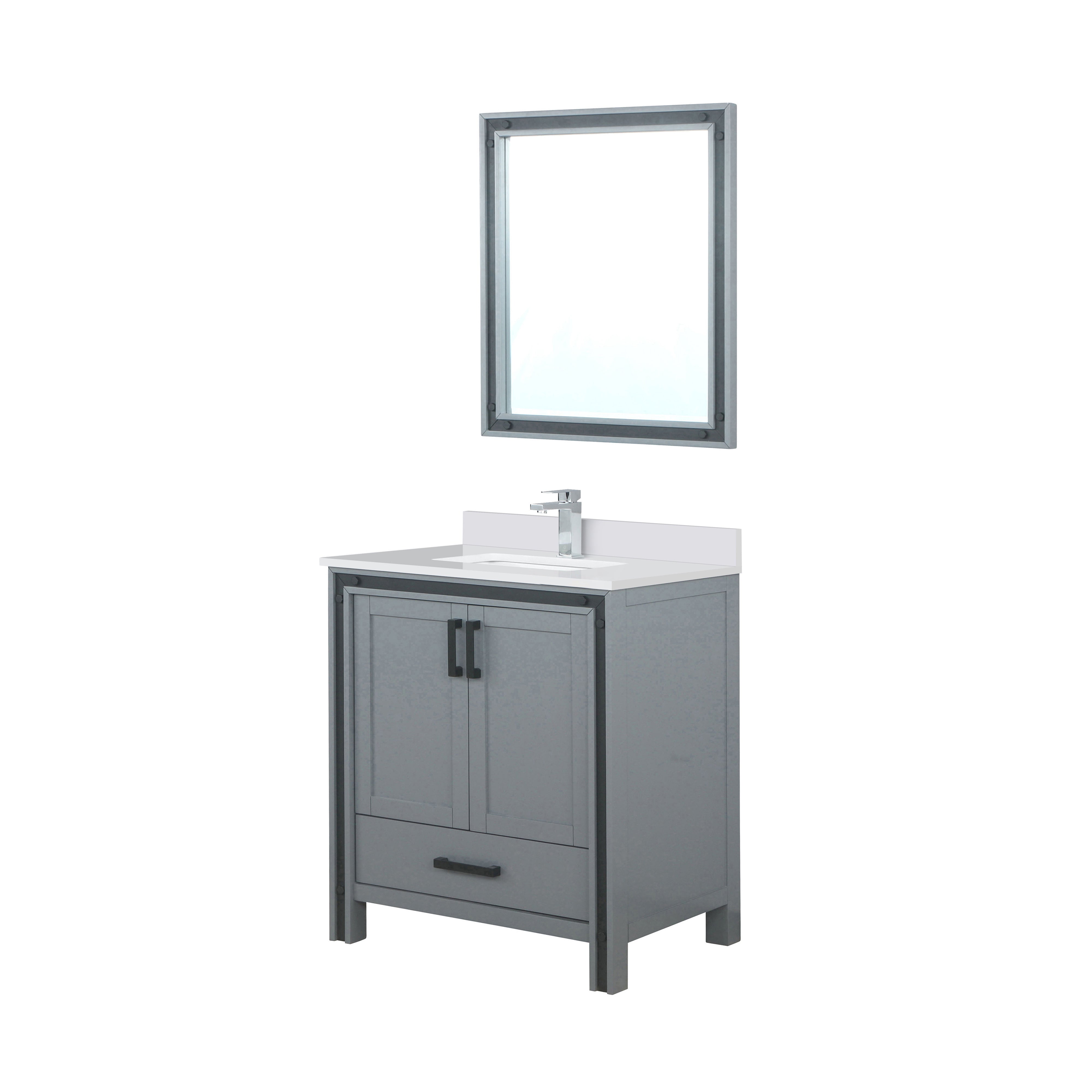 Ziva 30 in W x 22 in D Dark Grey Bath Vanity