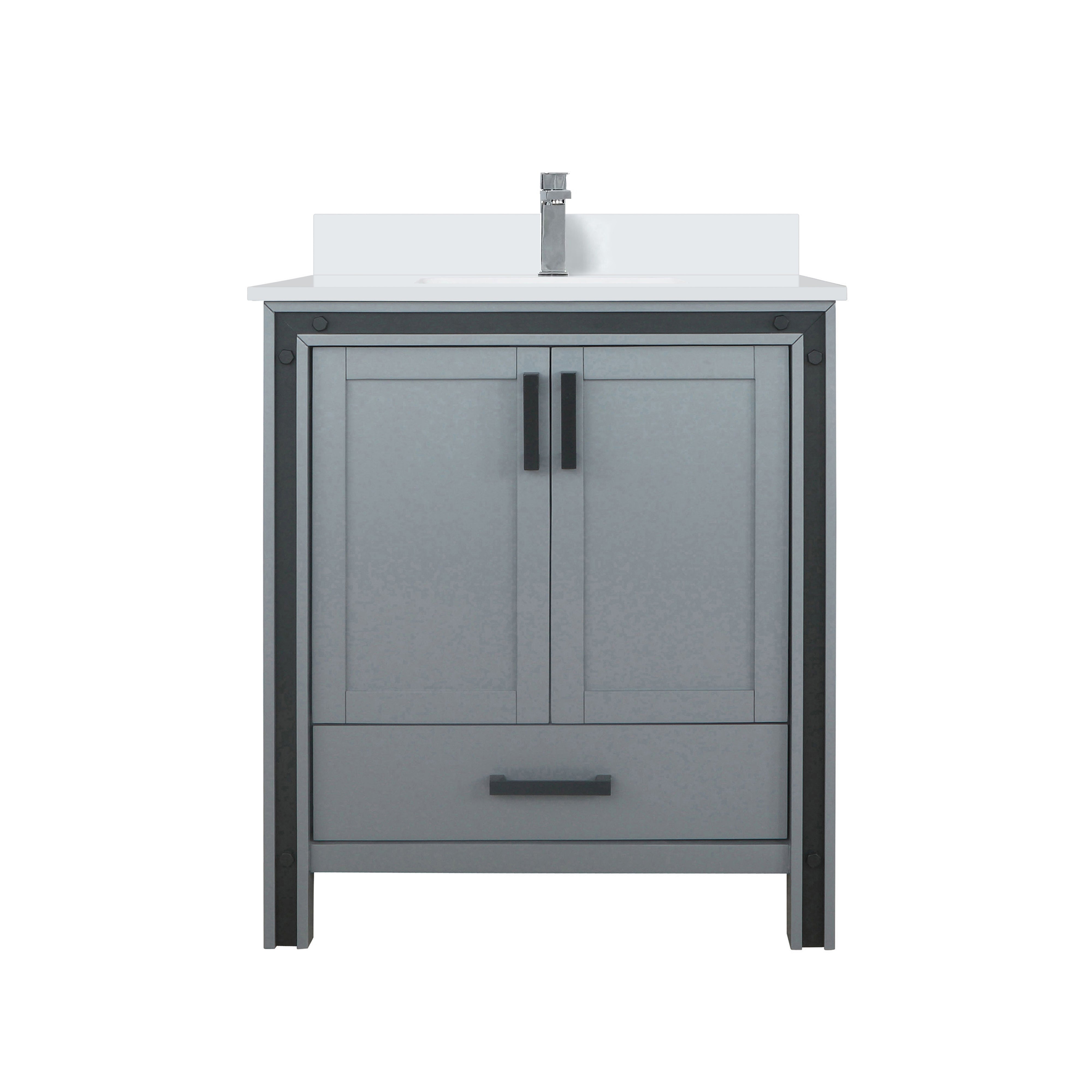 Ziva 30 in W x 22 in D Dark Grey Bath Vanity