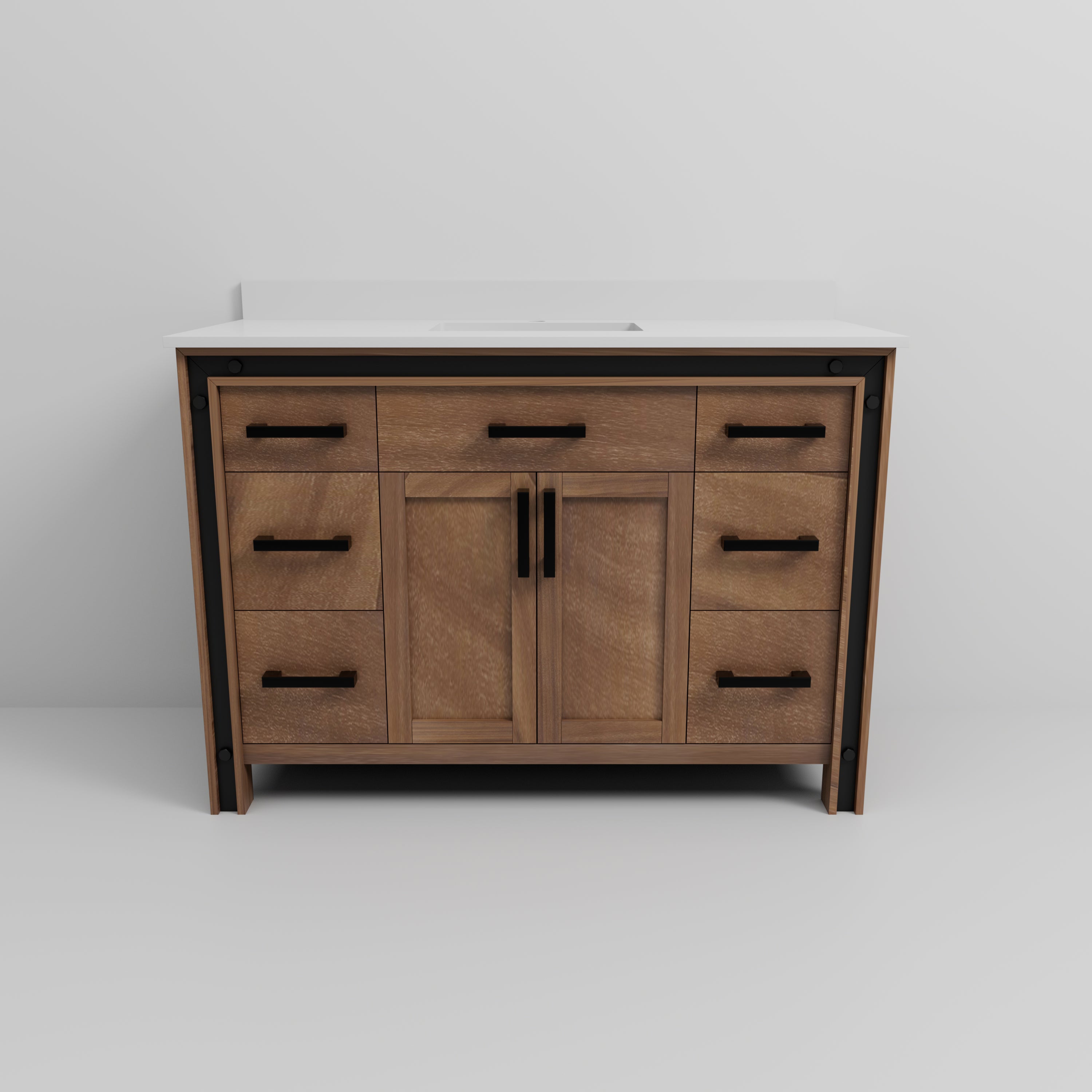 Ziva 48 in W x 22 in D Rustic Barnwood Bath Vanity