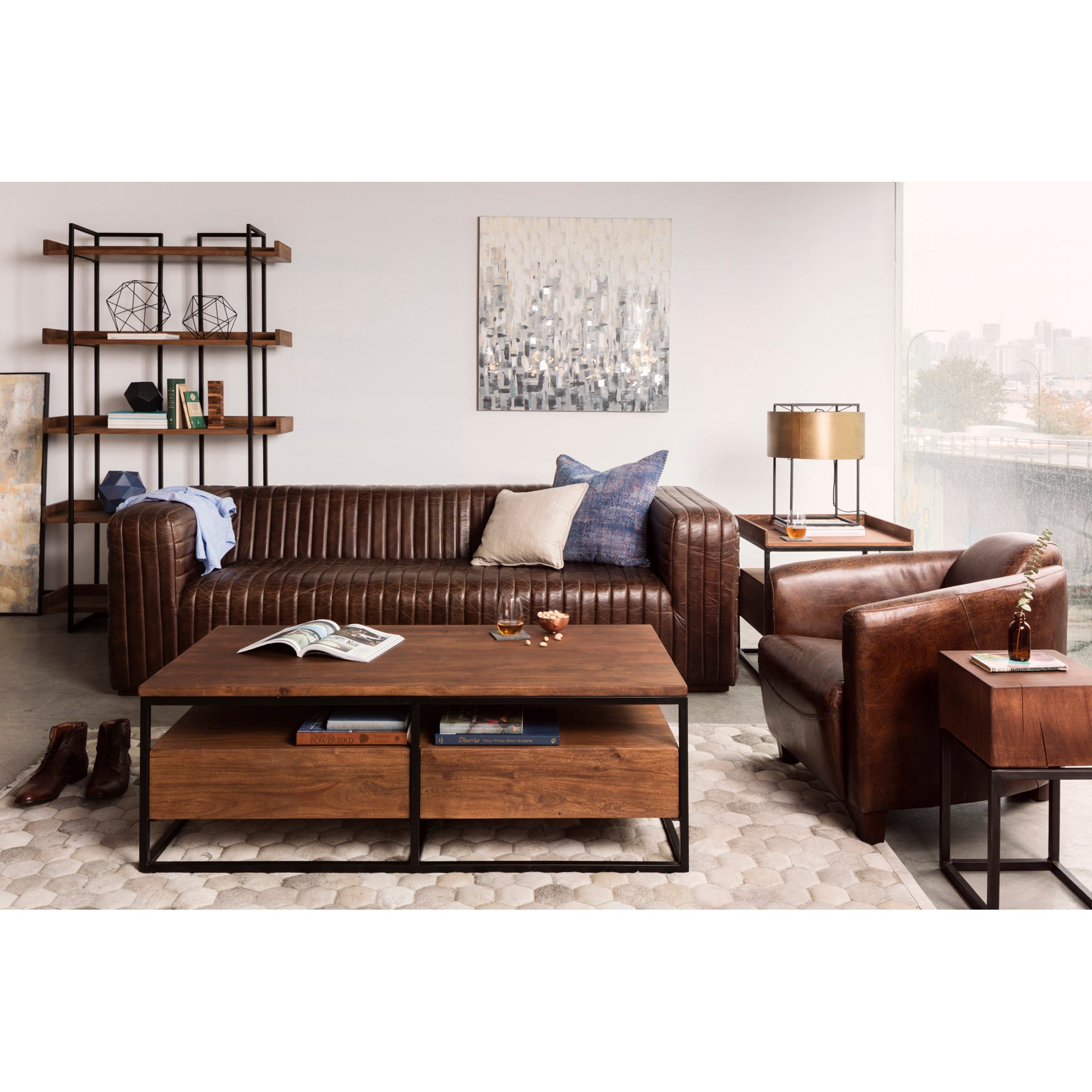 Moes Vancouver Side Table Light Brown LX-1025-03