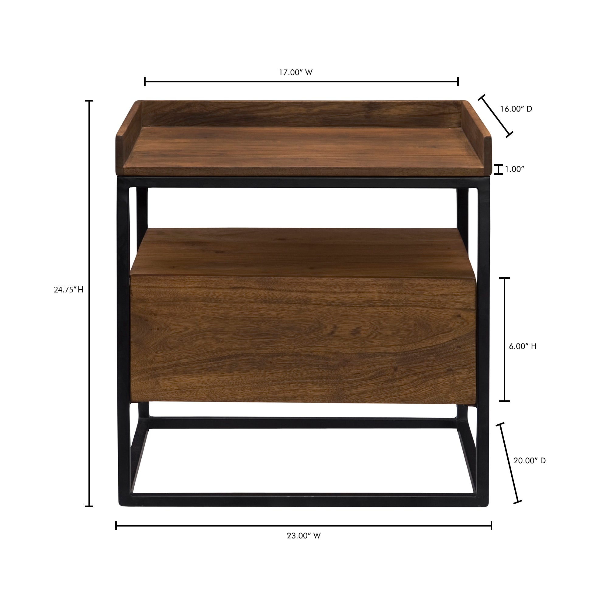 Moes Vancouver Side Table Light Brown LX-1025-03