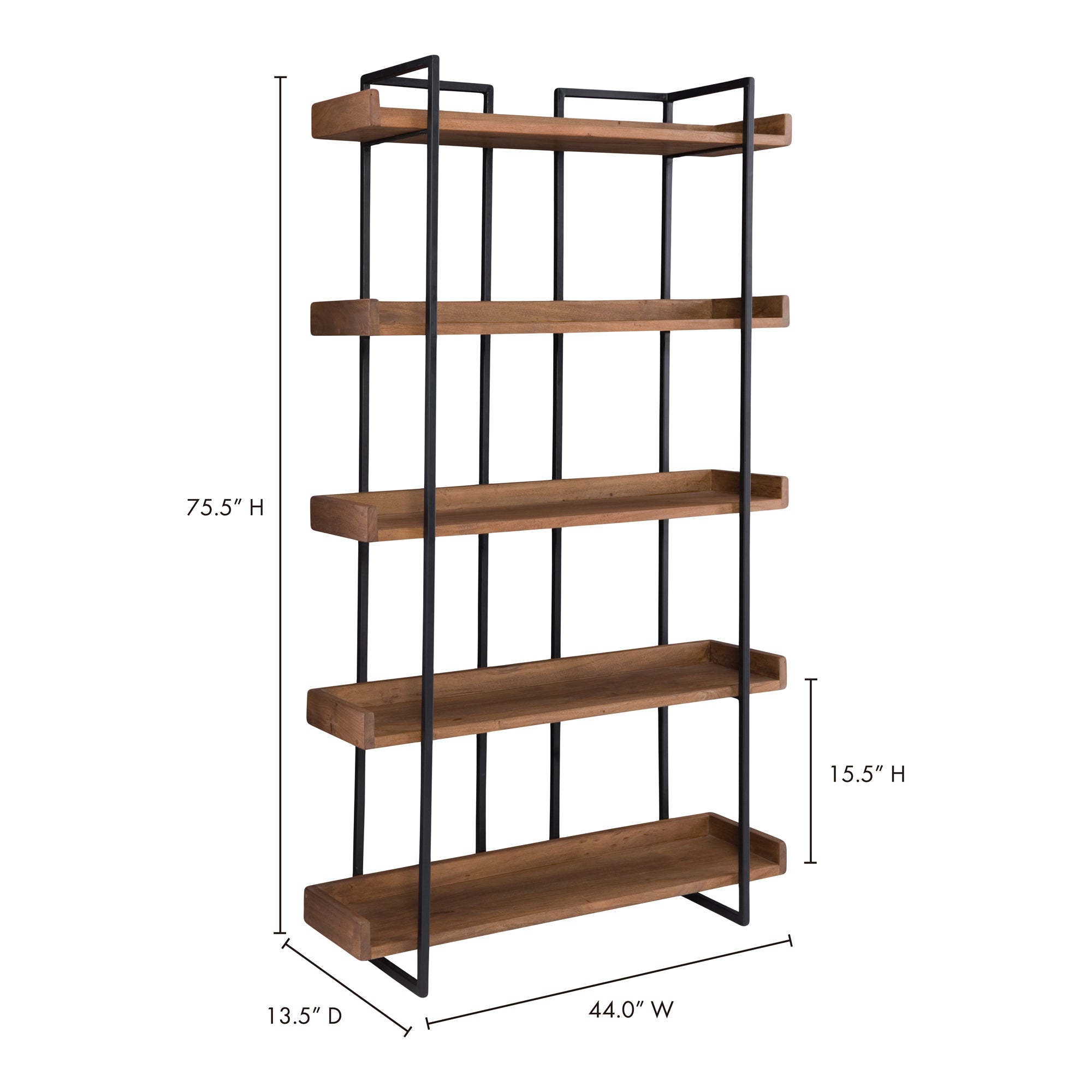Moes Vancouver Bookshelf Small Light Brown LX-1027-03