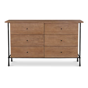 Moes Rene 6 Drawer Dresser Brown LX-1078-03
