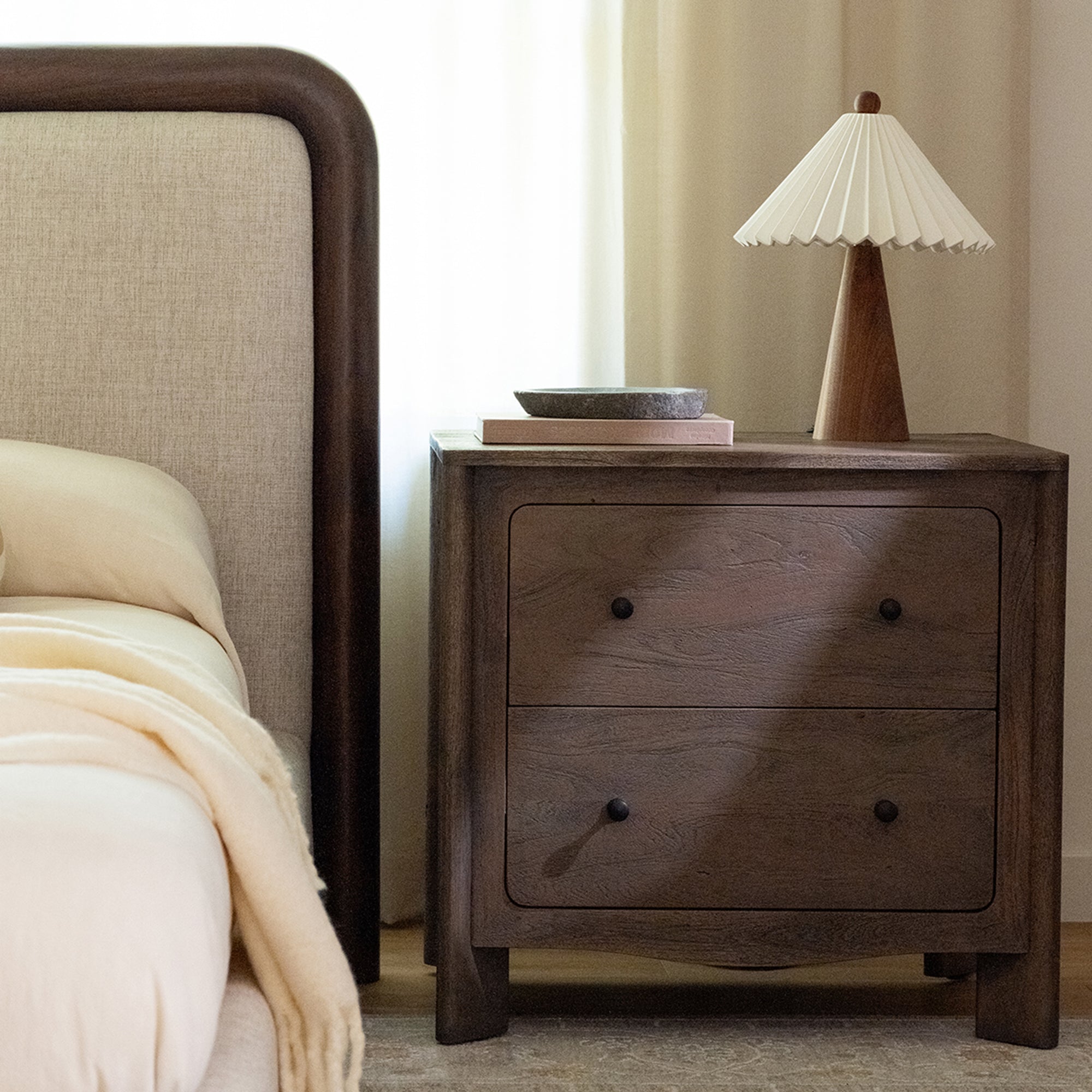 Moes Mabel Nightstand Dark Brown LX-1087-20