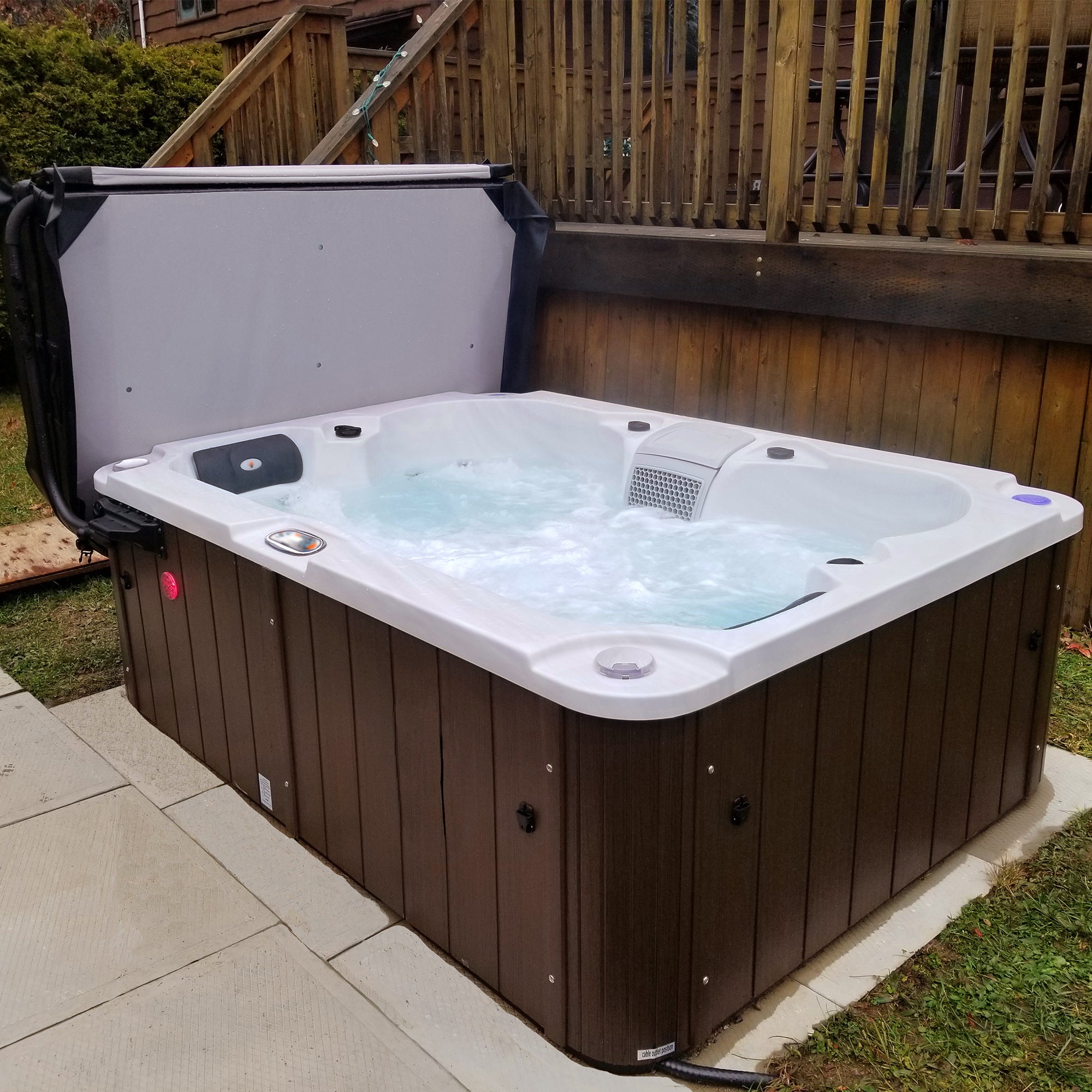 Liberty Spas LYS4000 Plug & Play 4-Person Spa – 20 Jets, Double Lounger, 120V/240V