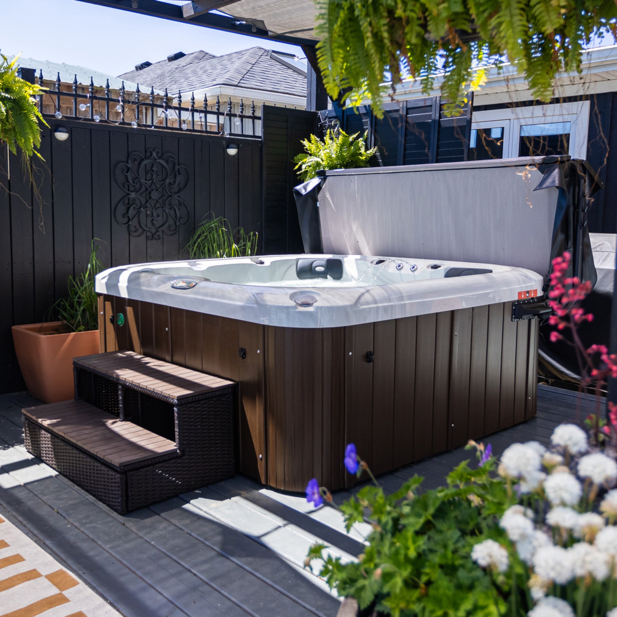 Liberty Spas LYS5000 Luxury 240V 6-Person Spa – 34 Jets, Bluetooth, LED, Glacier Filtration