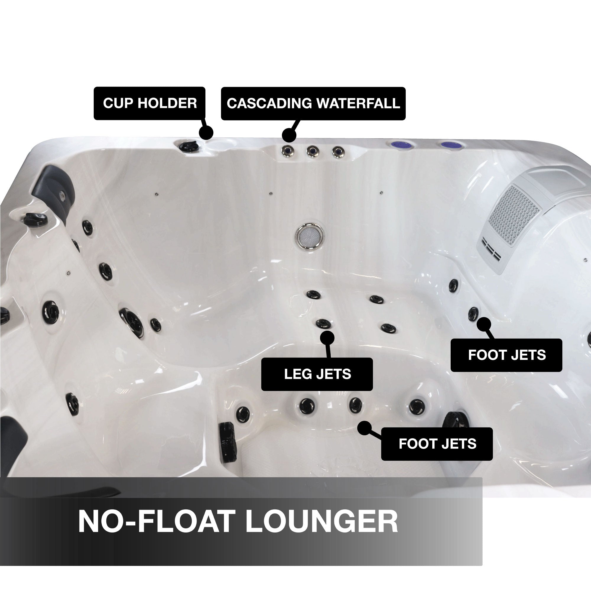Liberty Spas LYS6000 Luxury 240V 6-Person Spa – 46 Jets, Bluetooth, LED, Glacier Filtration
