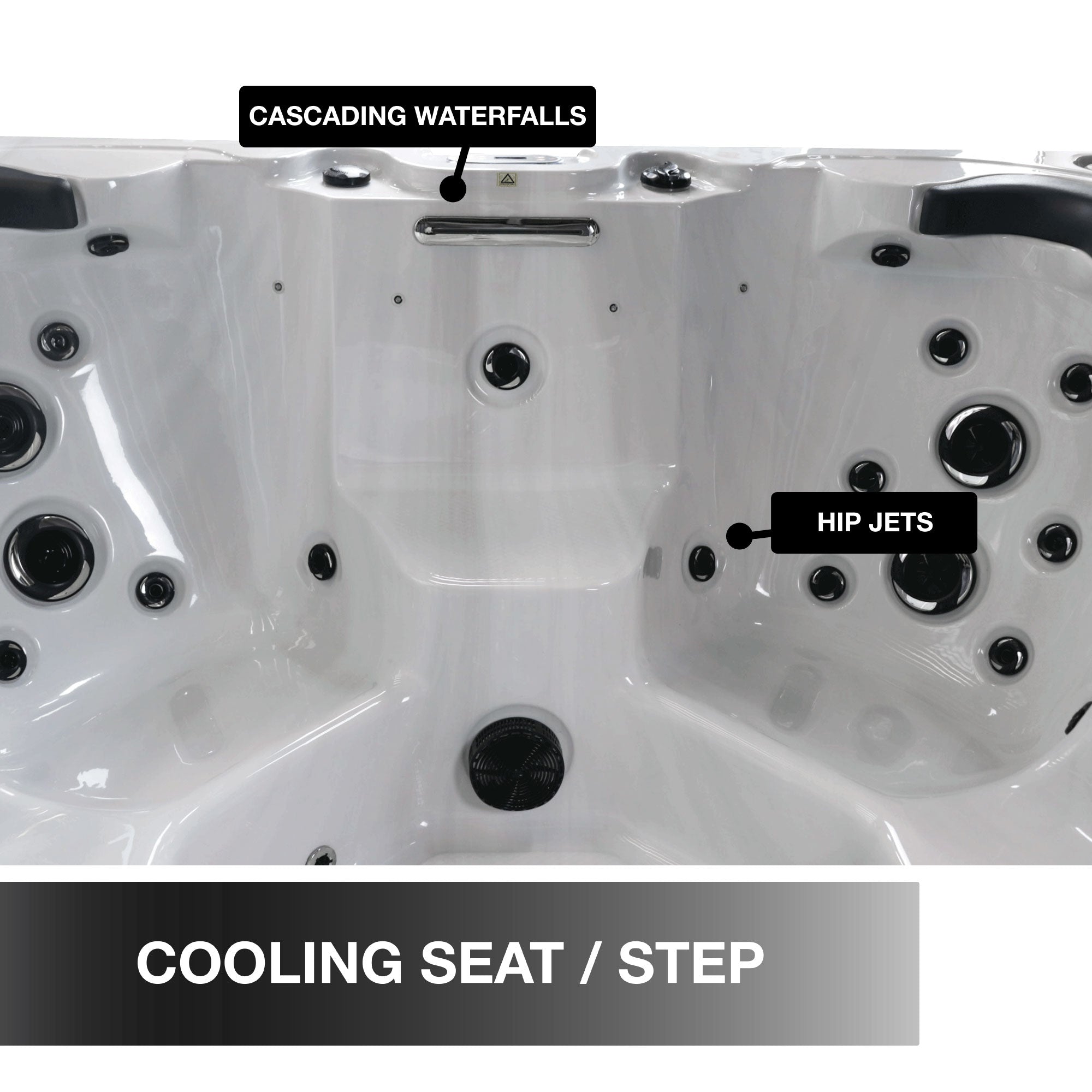 Liberty Spas LYS6000 Luxury 240V 6-Person Spa – 46 Jets, Bluetooth, LED, Glacier Filtration