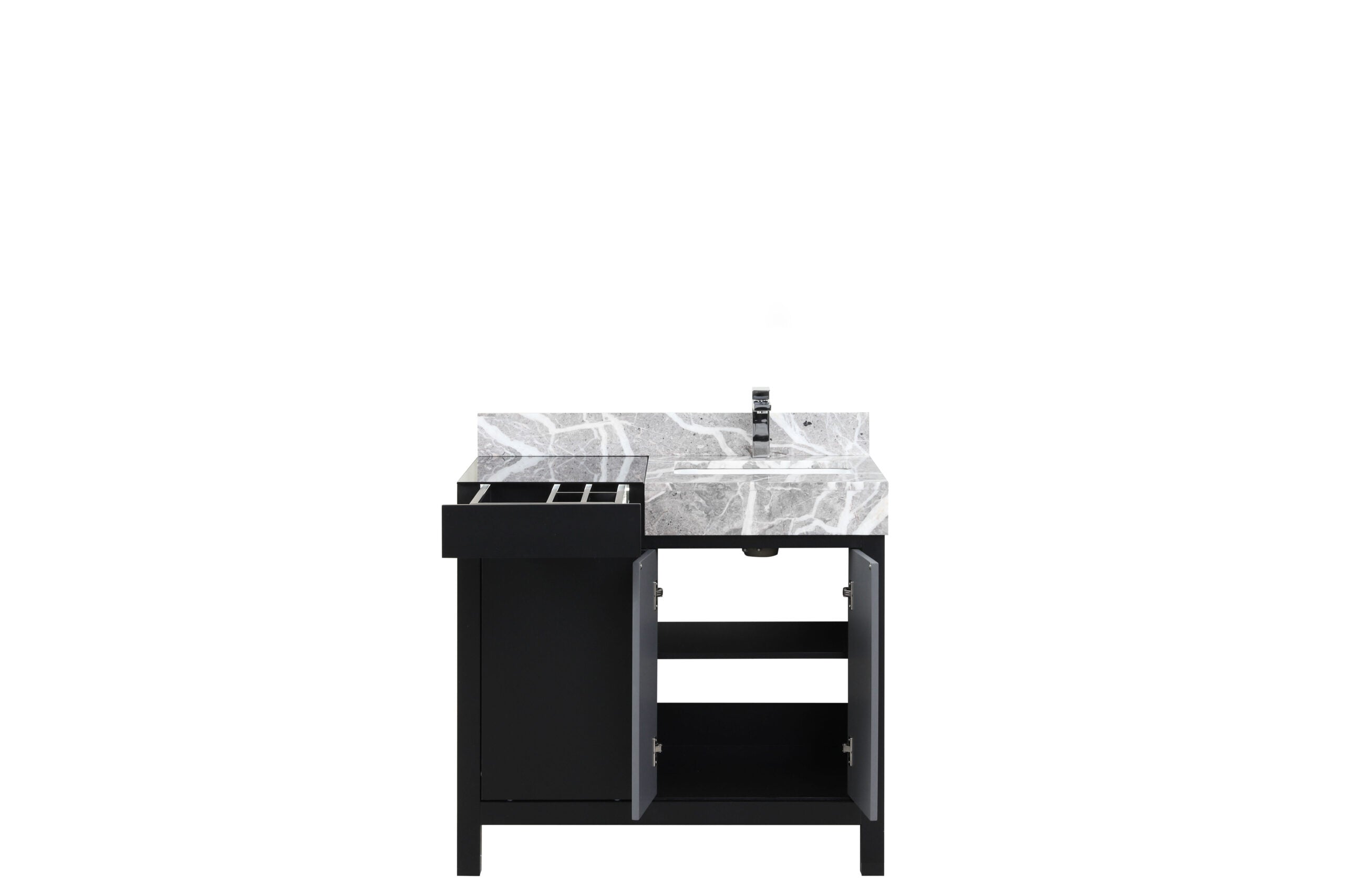 Zilara 36 in W x 22 in D Black and Grey Bath Vanity