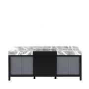 Zilara 84 in W x 22 in D Black and Grey Double Bath Vanity