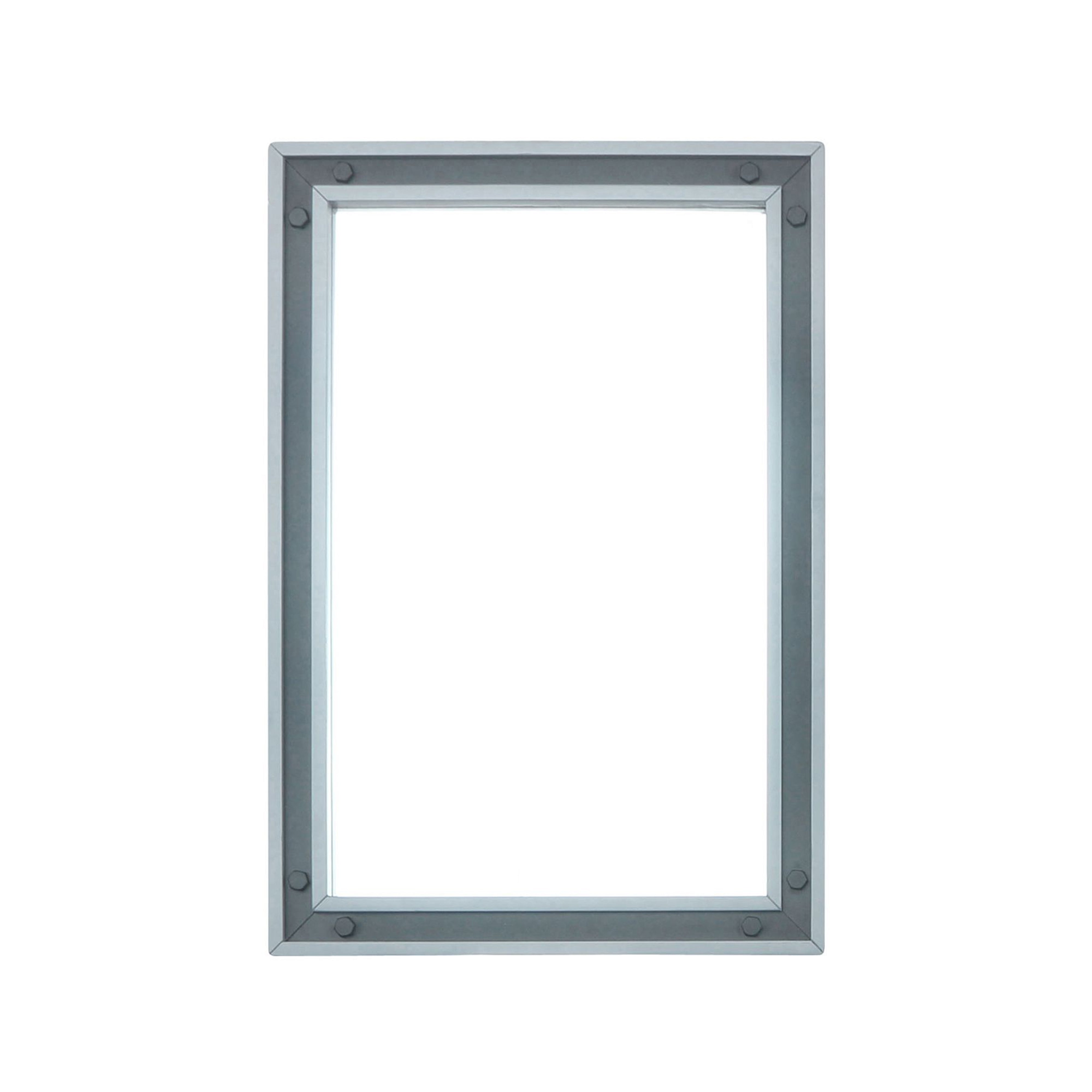 Ziva 22 in W x 32 in H Mirror with Black Metal Inlay