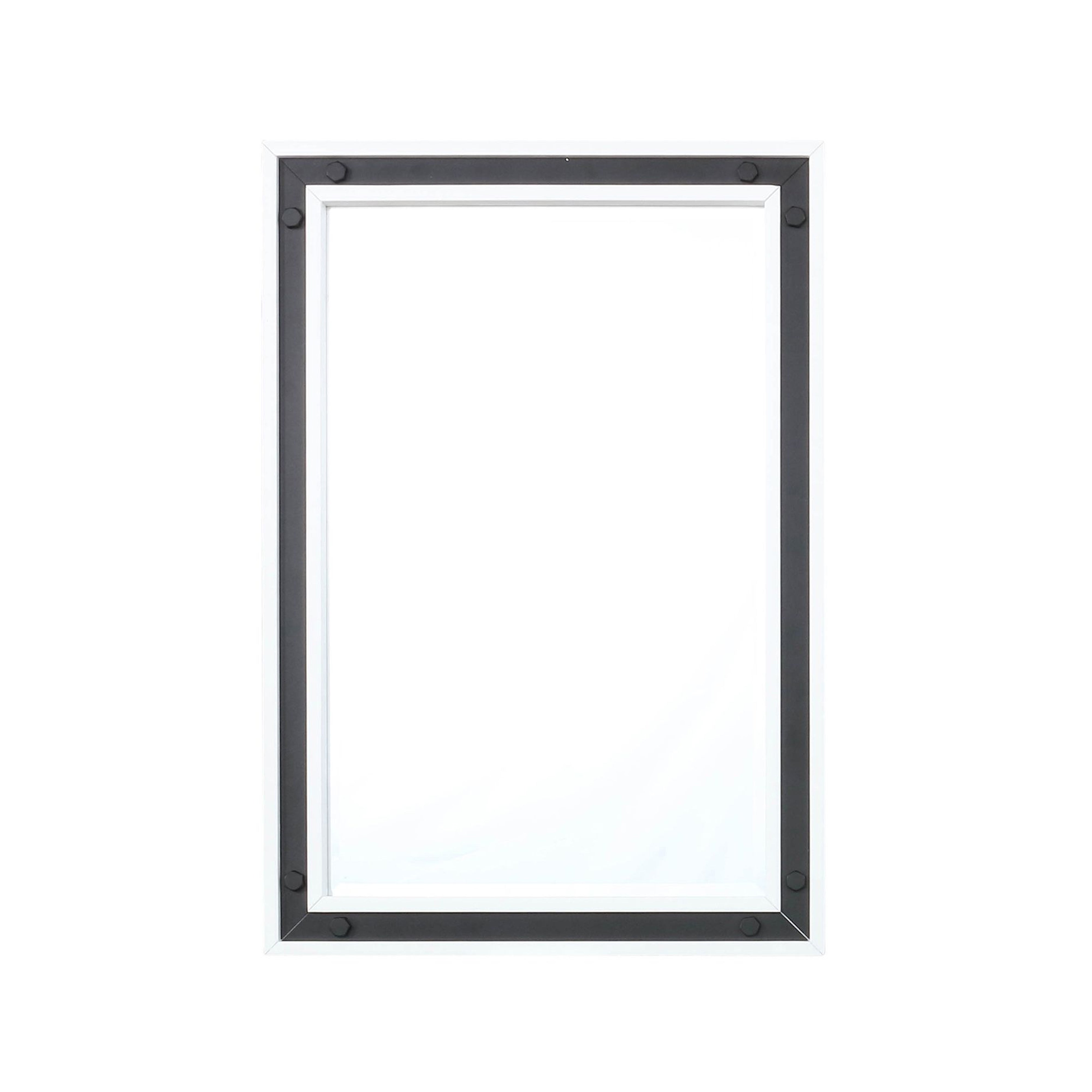Ziva 22 in W x 32 in H Mirror with Black Metal Inlay