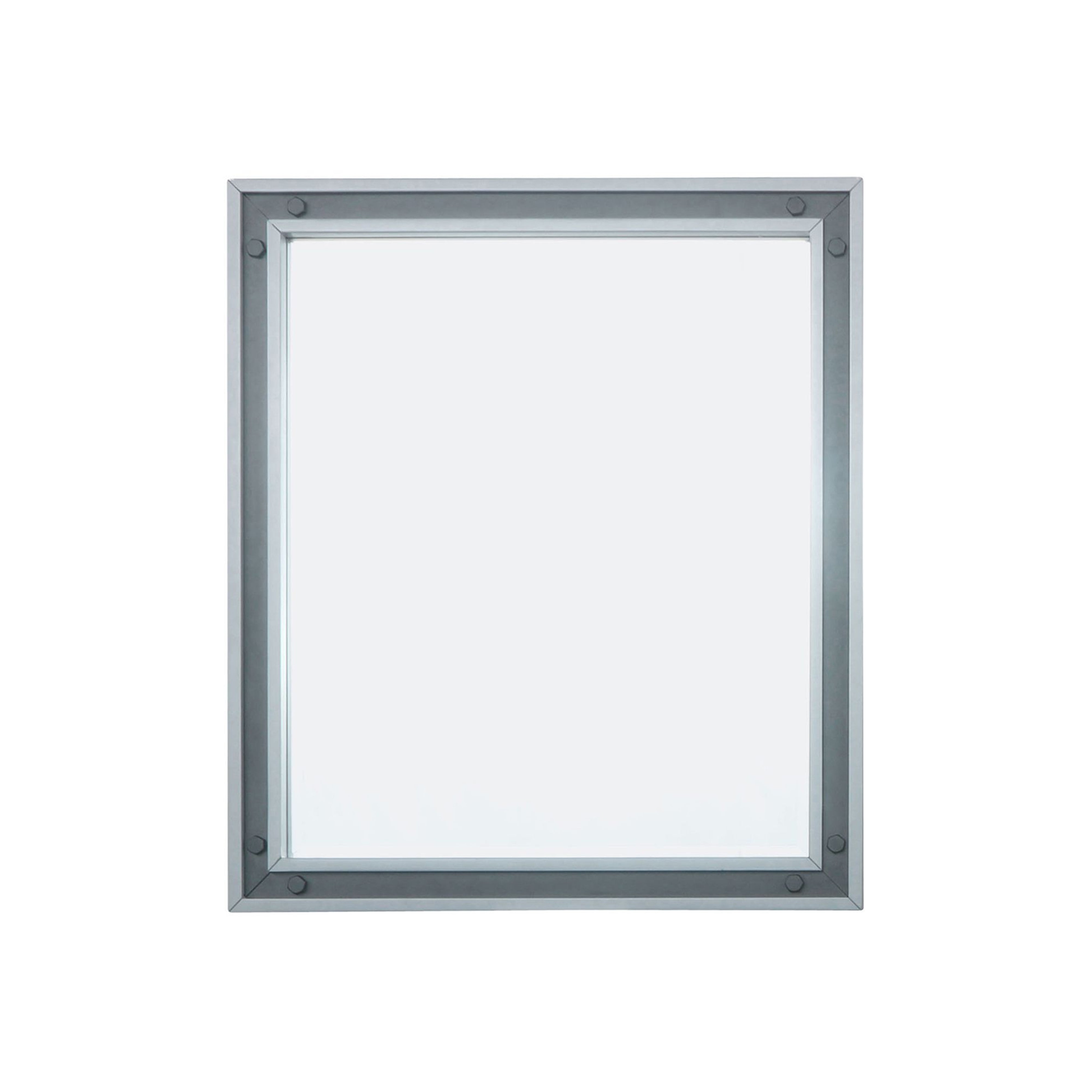 Ziva 30 in W x 32 in H Mirror with Black Metal Inlay