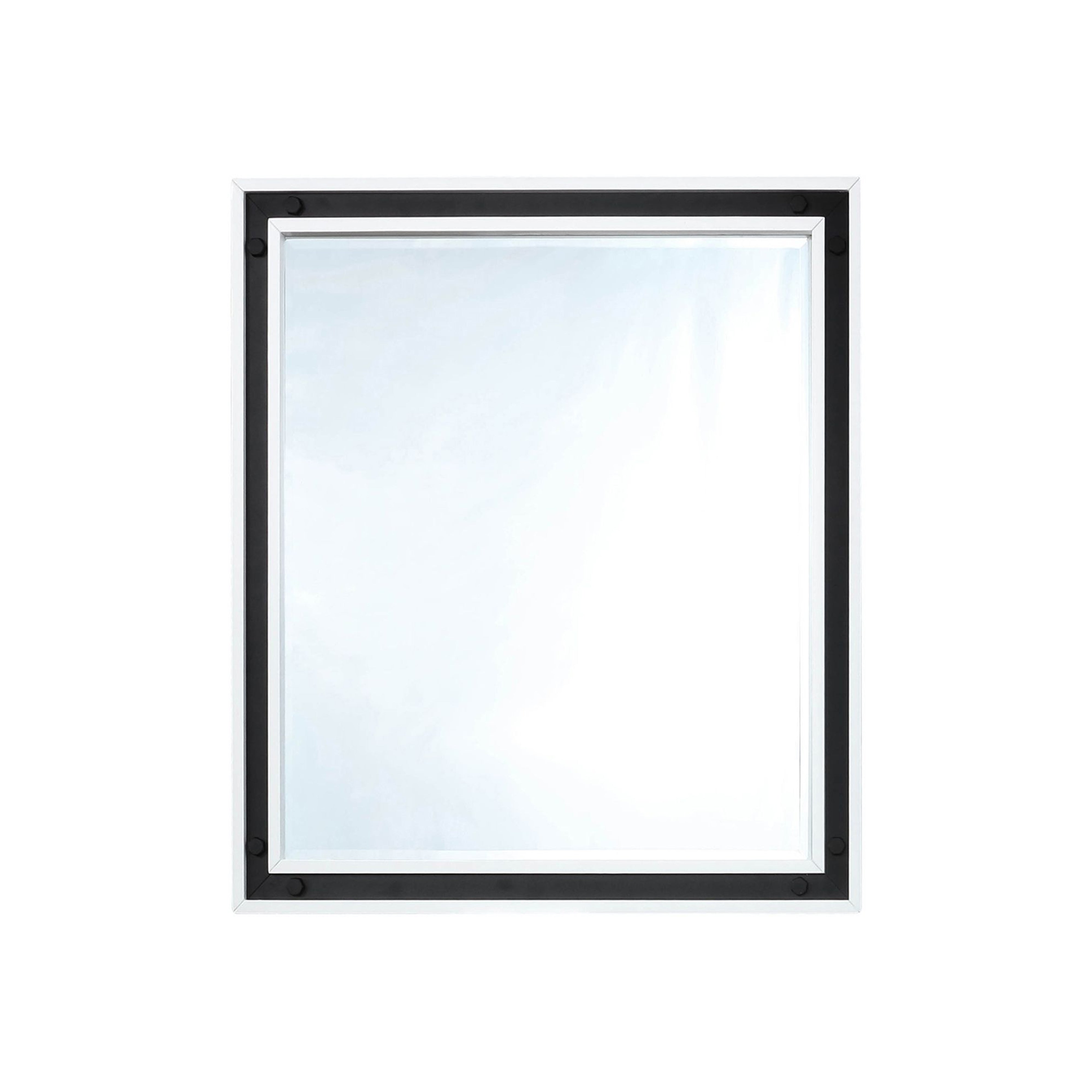 Ziva 30 in W x 32 in H Mirror with Black Metal Inlay