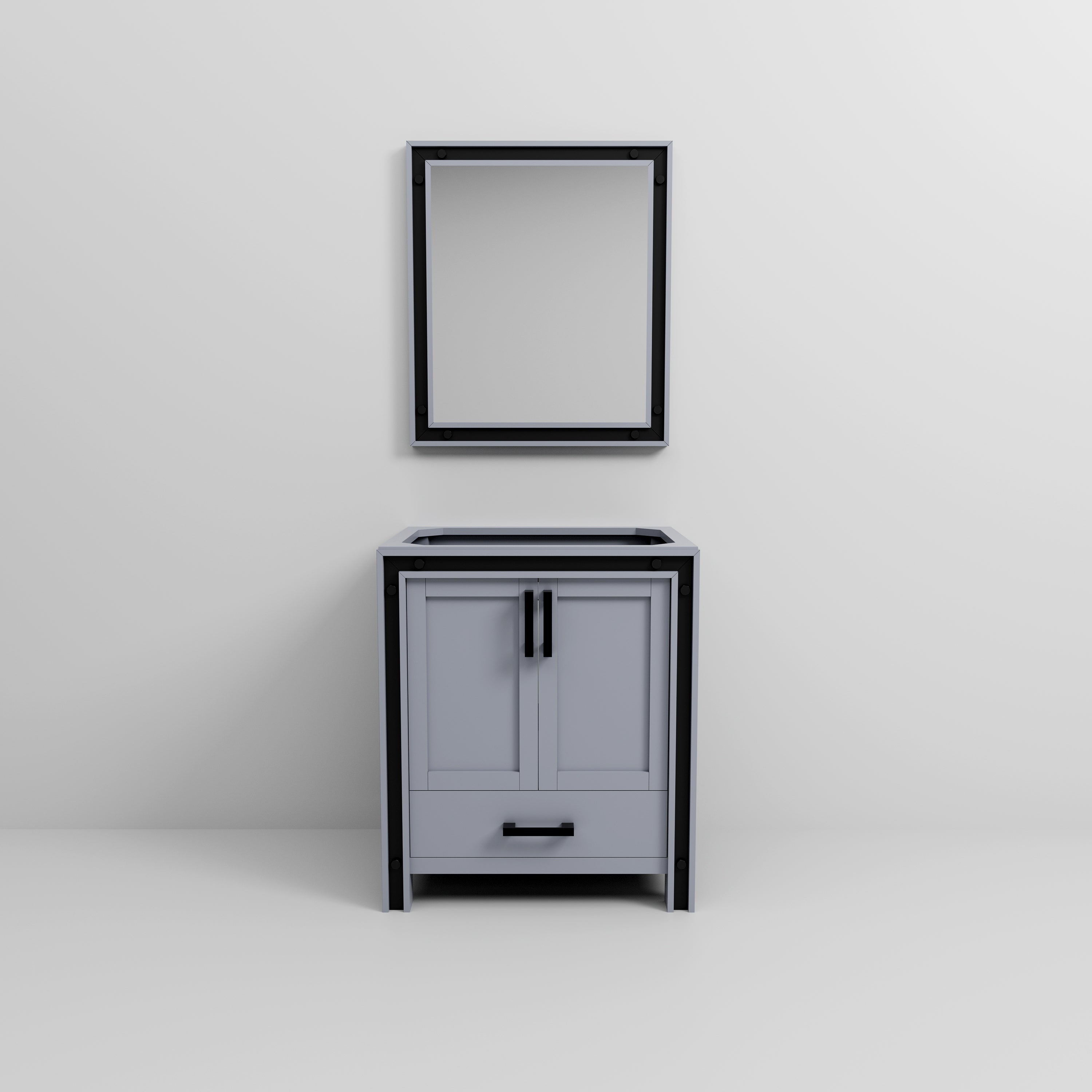 Ziva 30 in W x 22 in D Dark Grey Bath Vanity