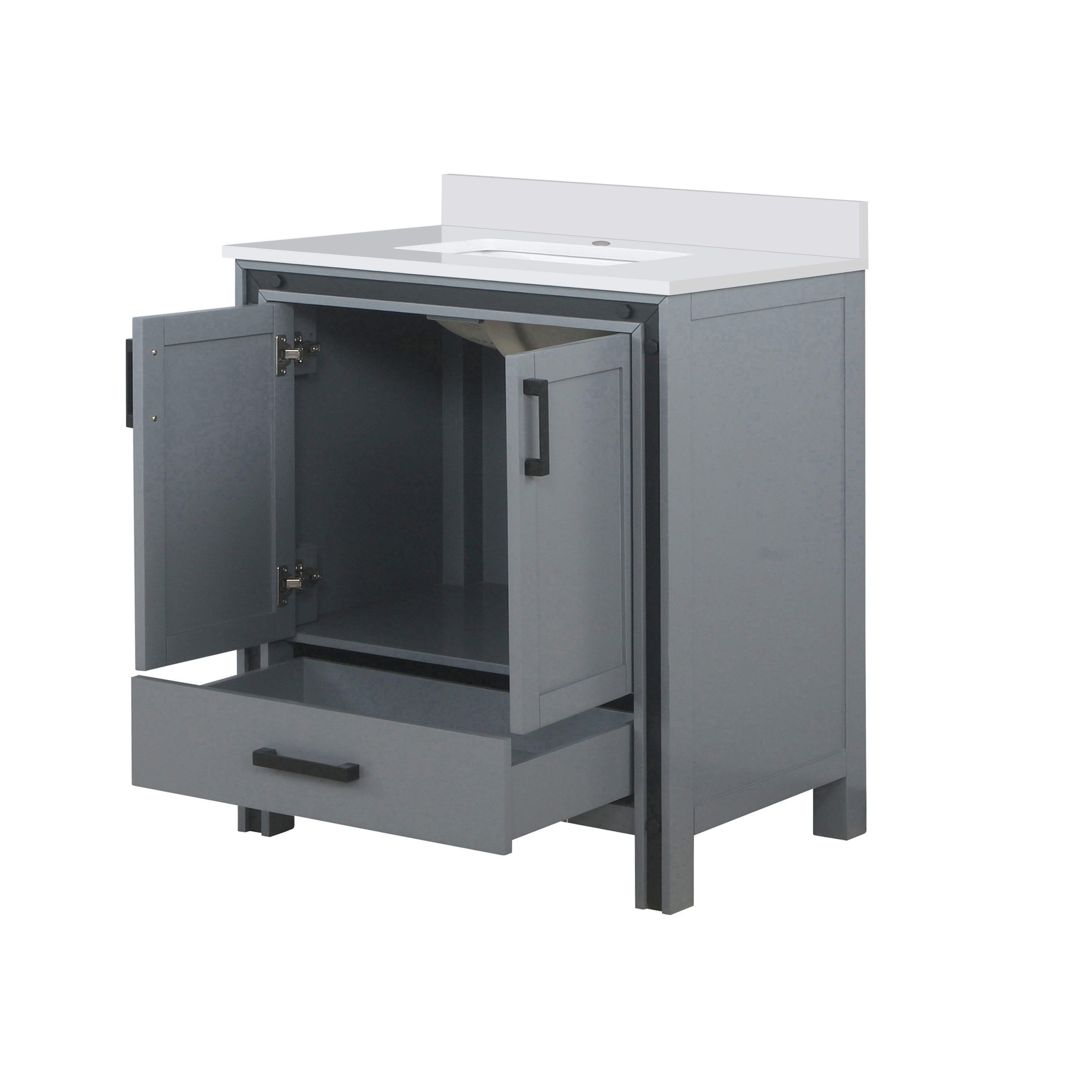 Ziva 30 in W x 22 in D Dark Grey Bath Vanity