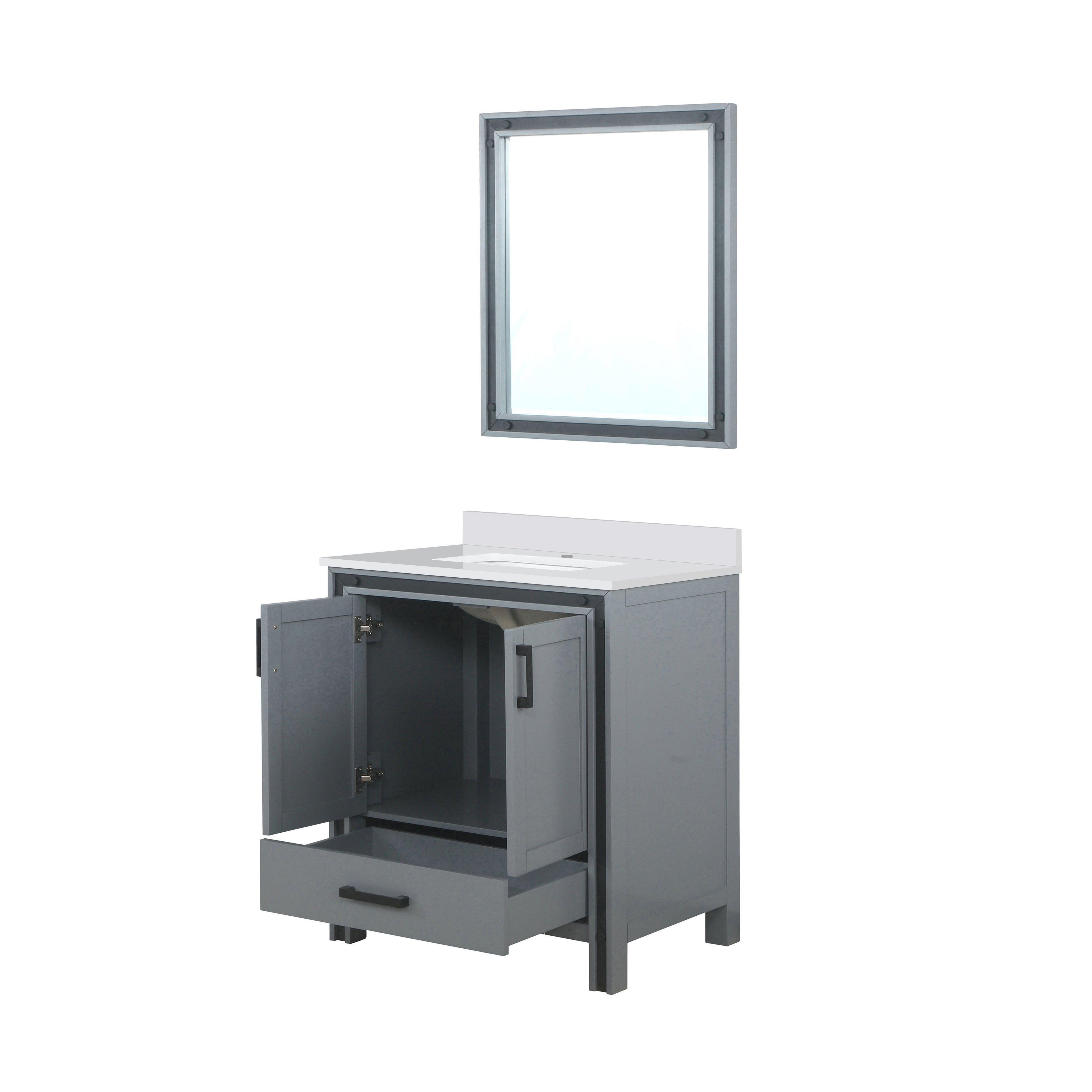 Ziva 30 in W x 22 in D Dark Grey Bath Vanity