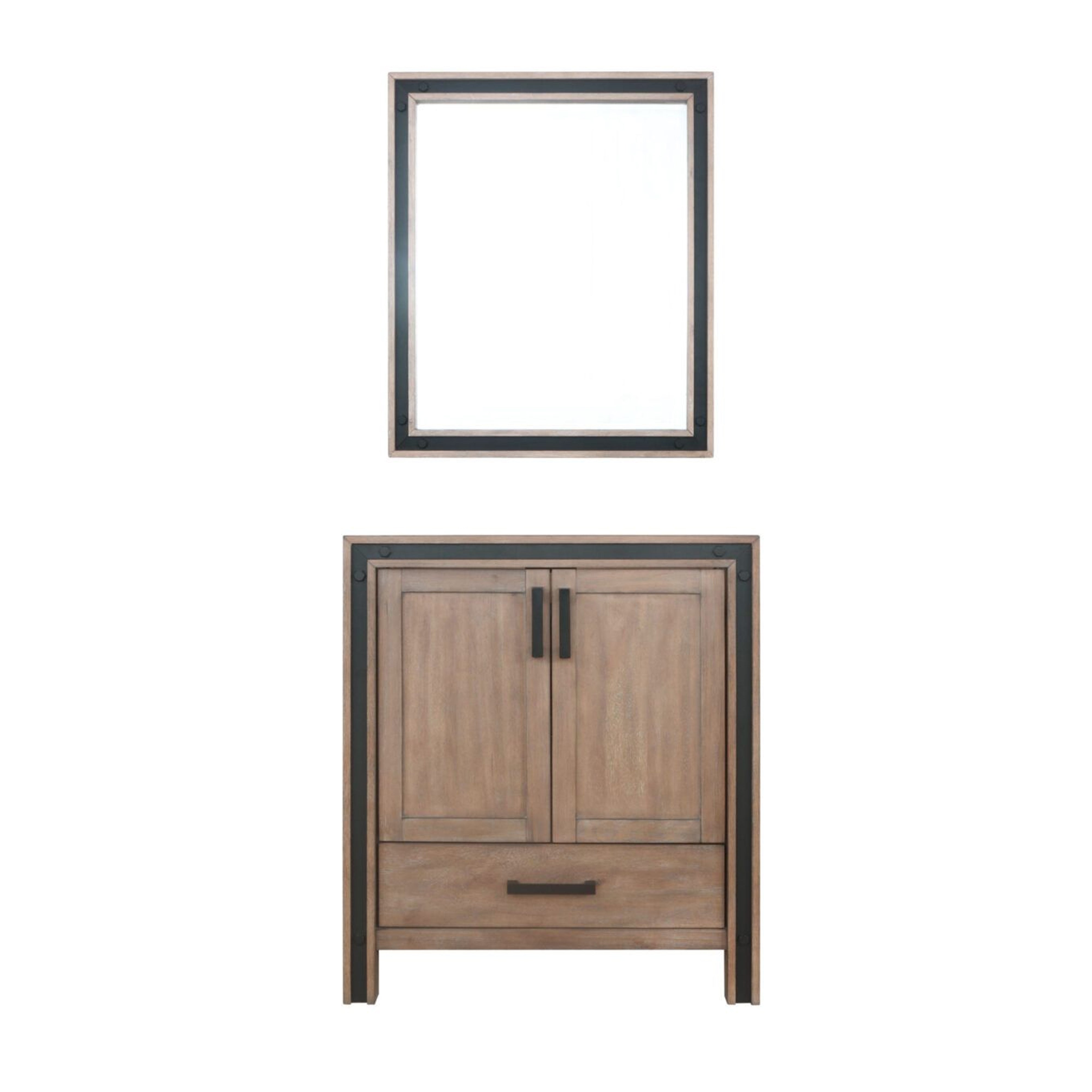 Ziva 30 in W x 22 in D Rustic Barnwood Bath Vanity