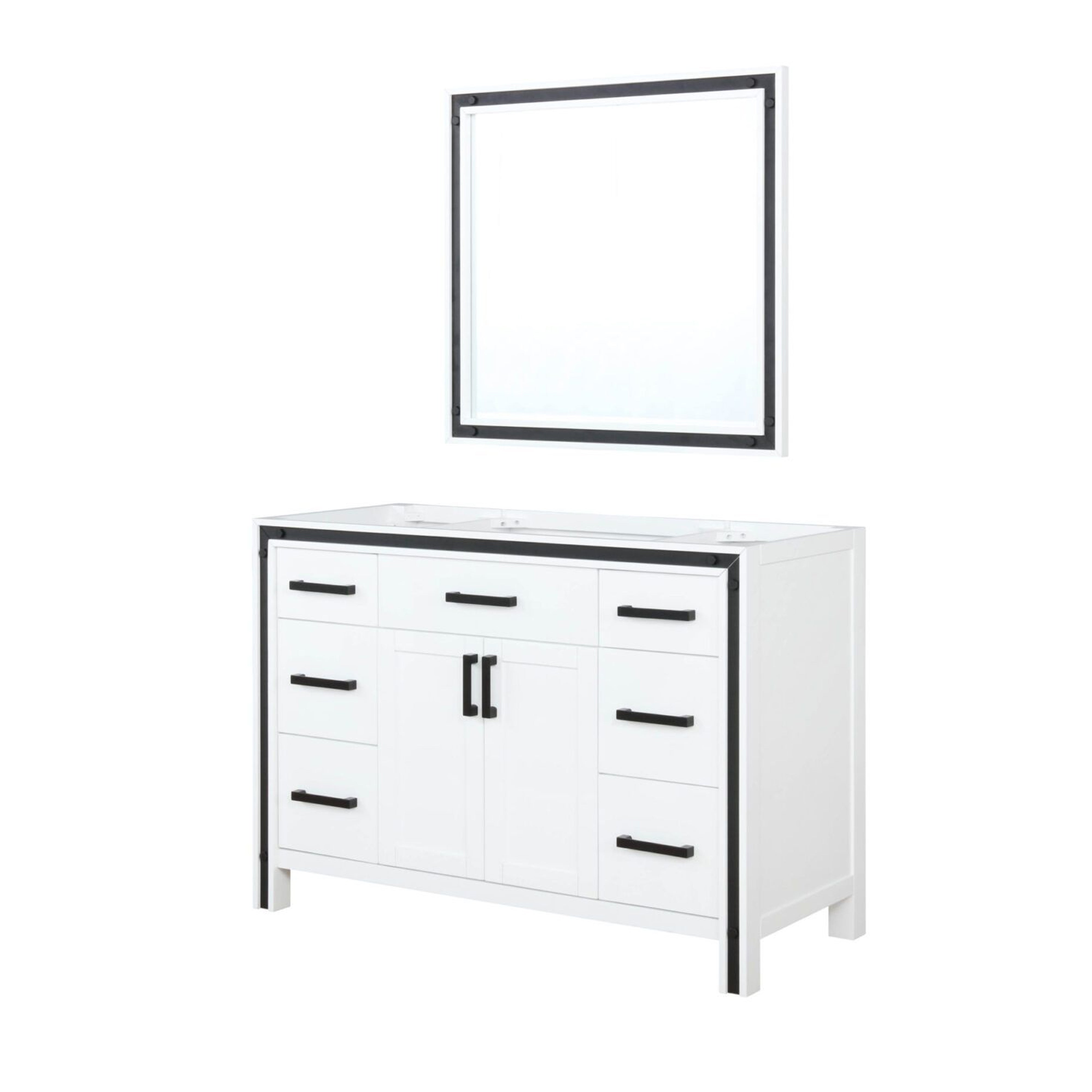 Ziva 48 in W x 22 in D White Bath Vanity