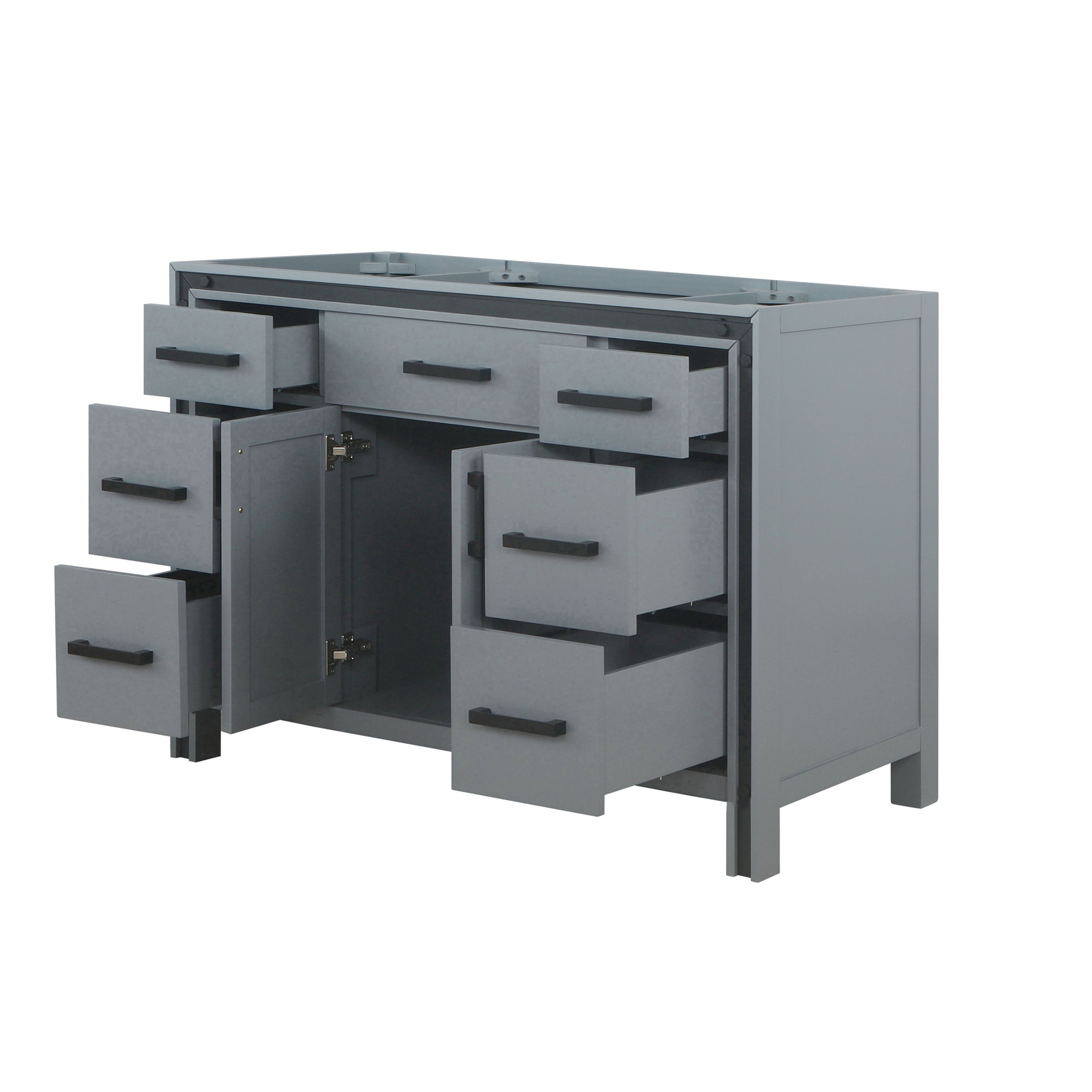 Ziva 48 in W x 22 in D Dark Grey Bath Vanity