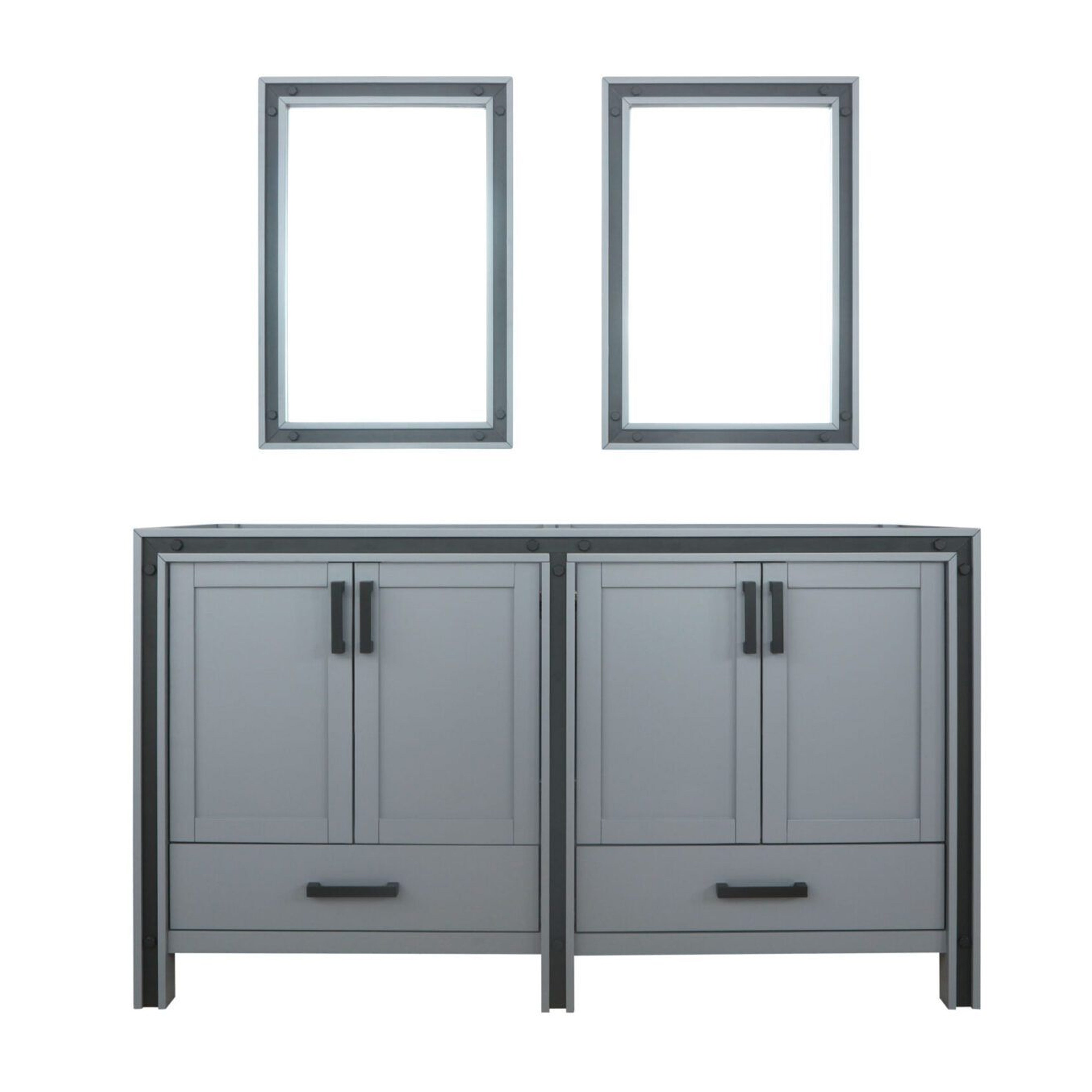 Ziva 60 in W x 22 in D Dark Grey Double Bath Vanity