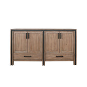 Ziva 60 in W x 22 in D Rustic Barnwood Double Bath Vanity