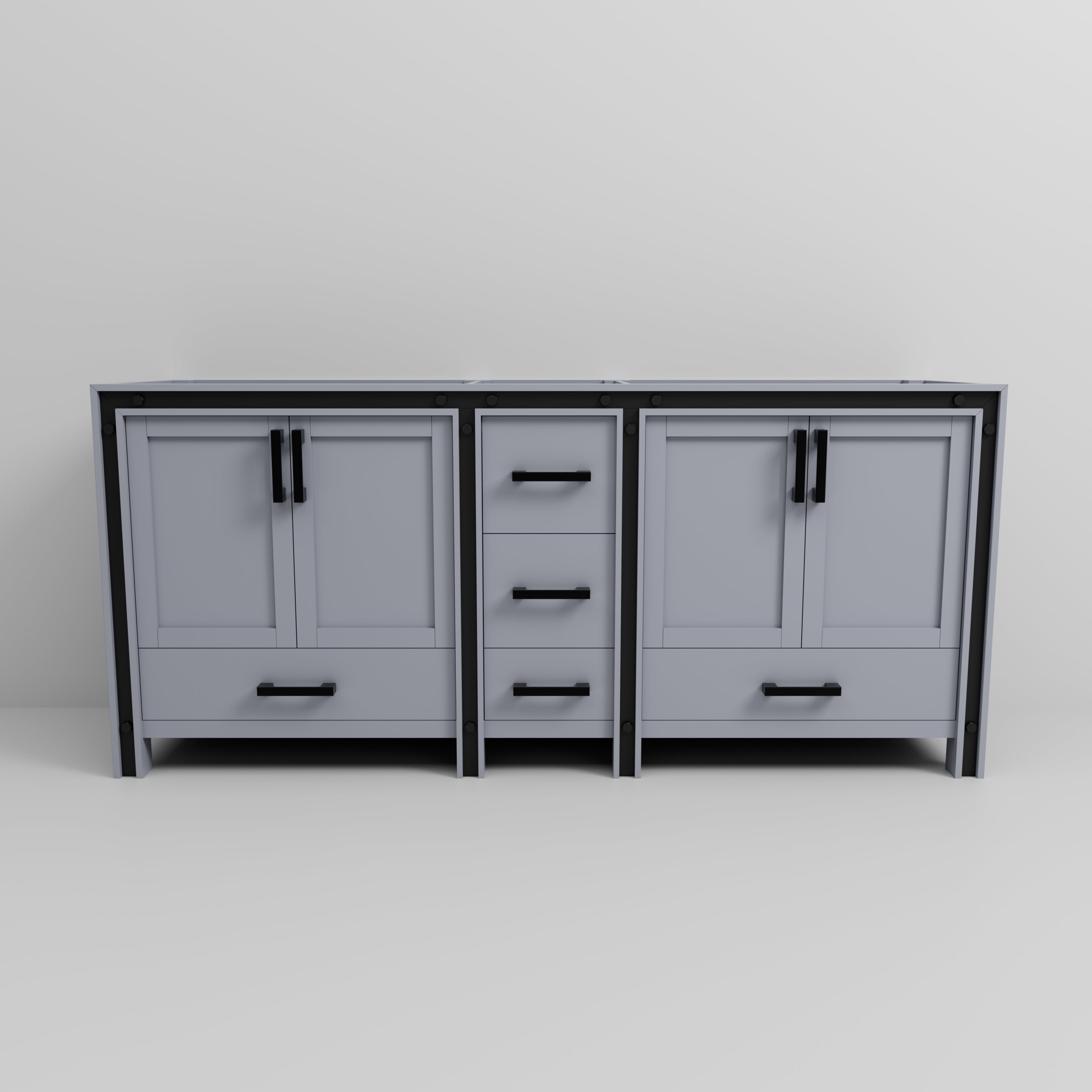 Ziva 80 in W x 22 in D Dark Grey Double Bath Vanity