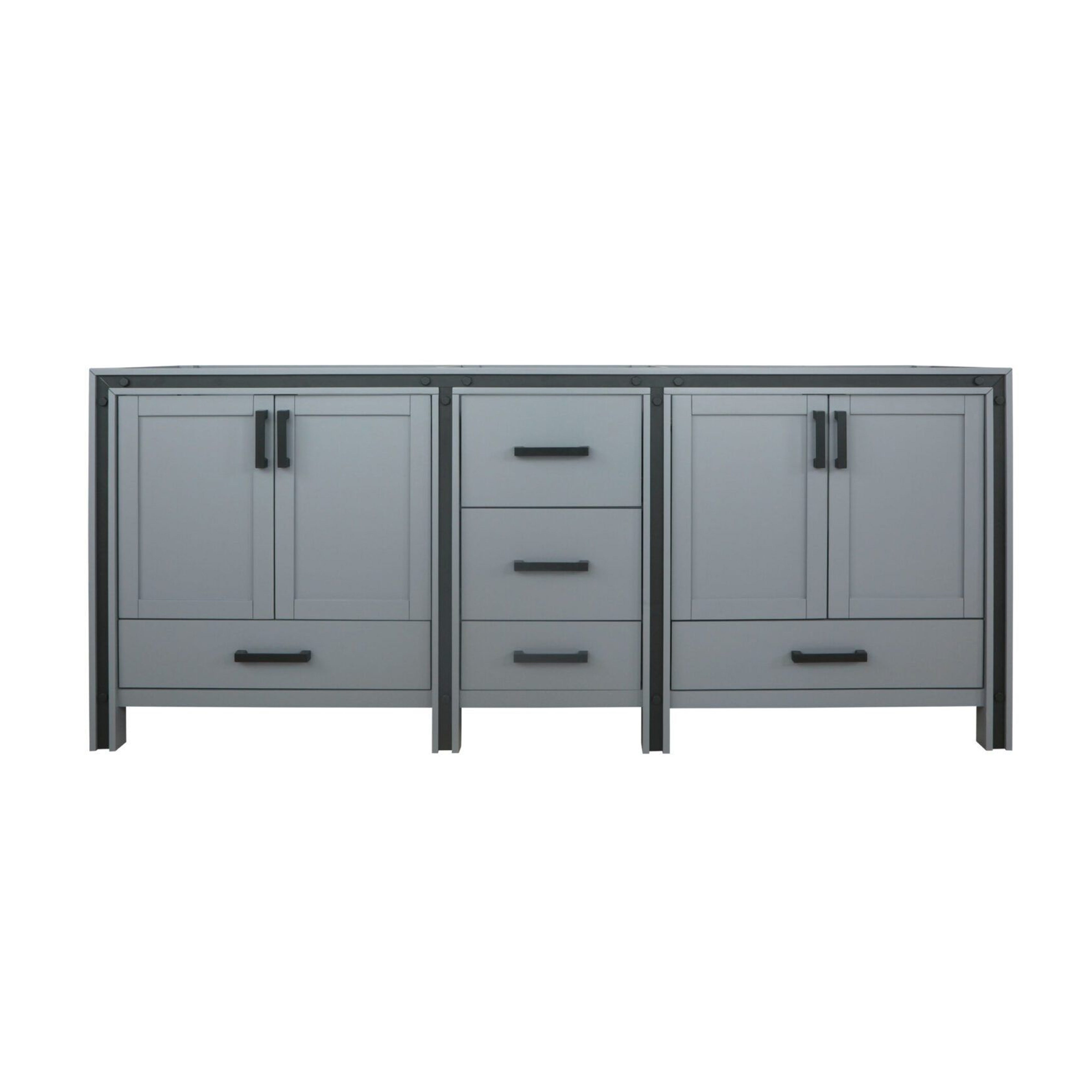 Ziva 80 in W x 22 in D Dark Grey Double Bath Vanity